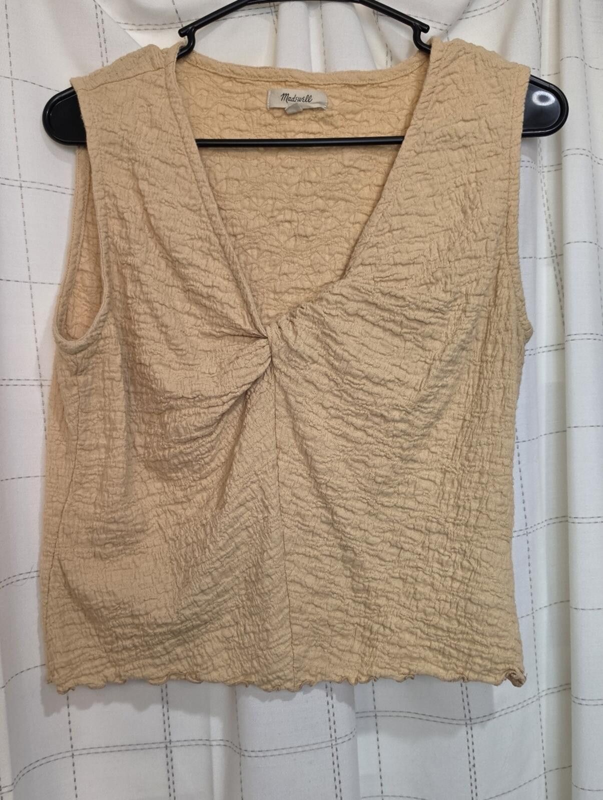 Madewell Madewell Popcorn-Knit Twist-Front Sleeveless Top Size M / US 6-8 / IT 42-44 - 2 Thumbnail