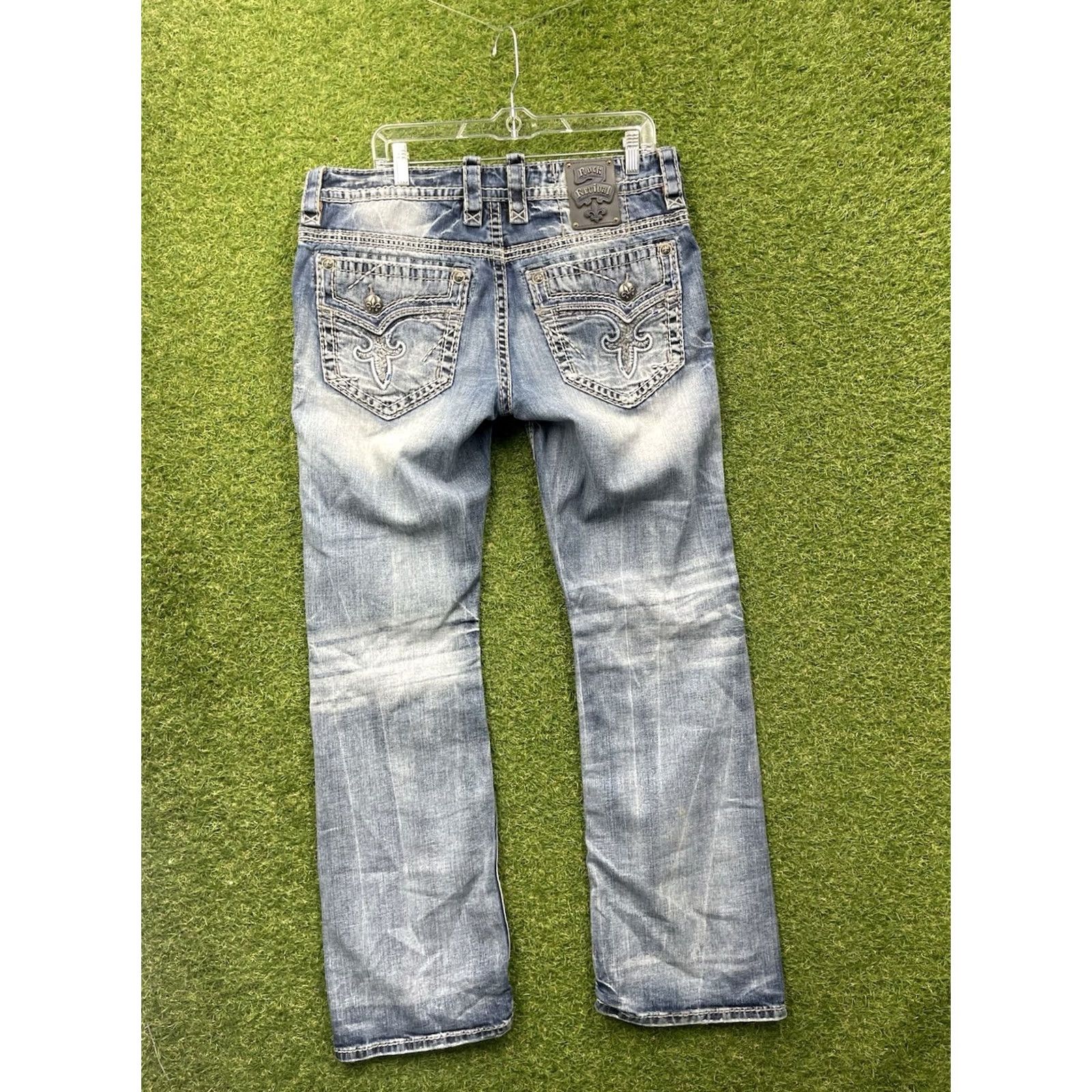 Vintage Rock Revival Jeans Mens 36 Slim Bootcut 5-Pocket Denim Medium Blue 0316 Vintage: No Size US 36 / EU 52 - 6 Thumbnail