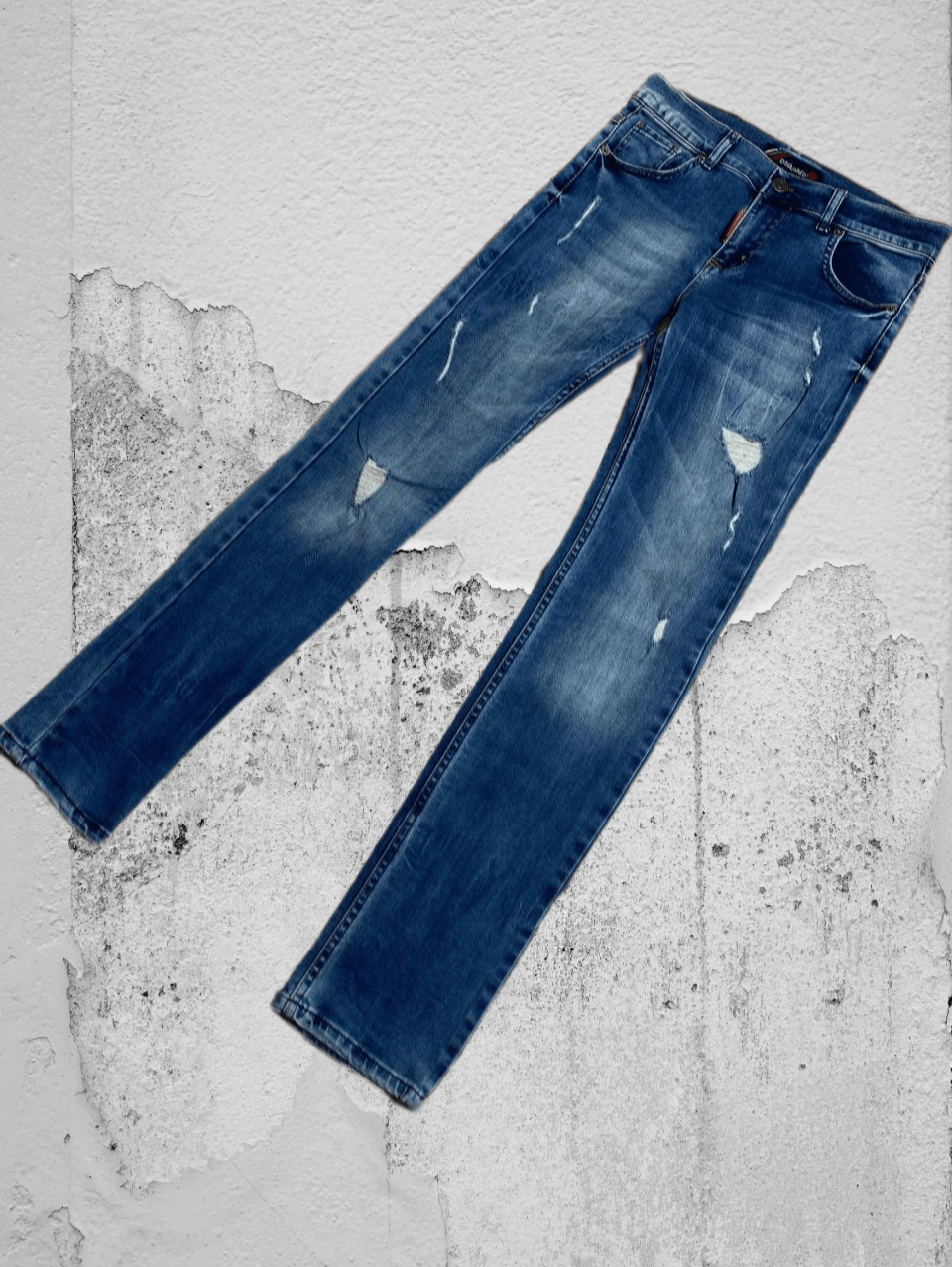Japanese Brand Crazy Crash Dirty Baggy Faded Jean Japan Avant Garde Style Size US 30 / EU 46 - 1 Thumbnail