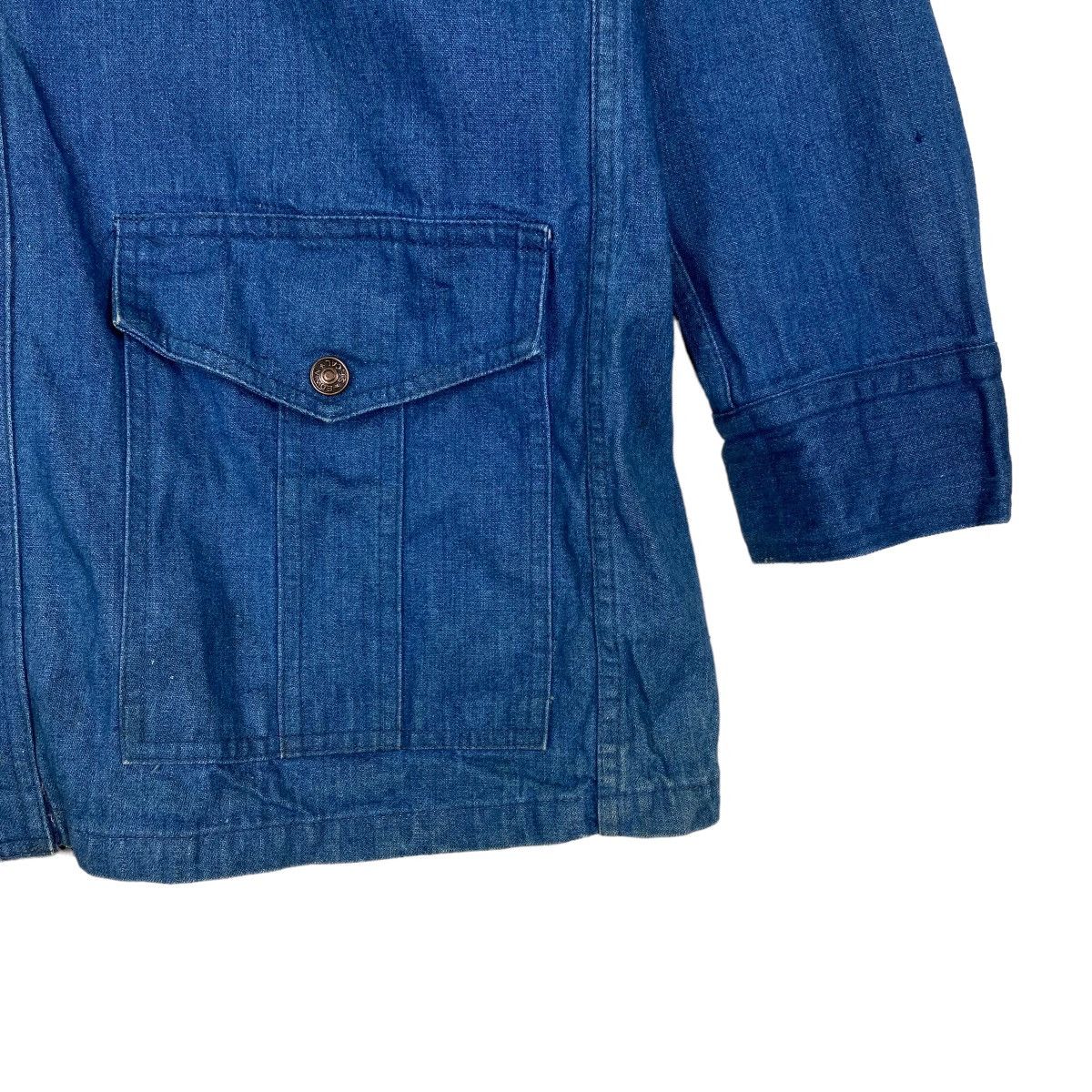 Edwin Vintage 80s Edwin I Am Rich Man Denim Chore Jacket Size US M / EU 48-50 / 2 - 7 Thumbnail