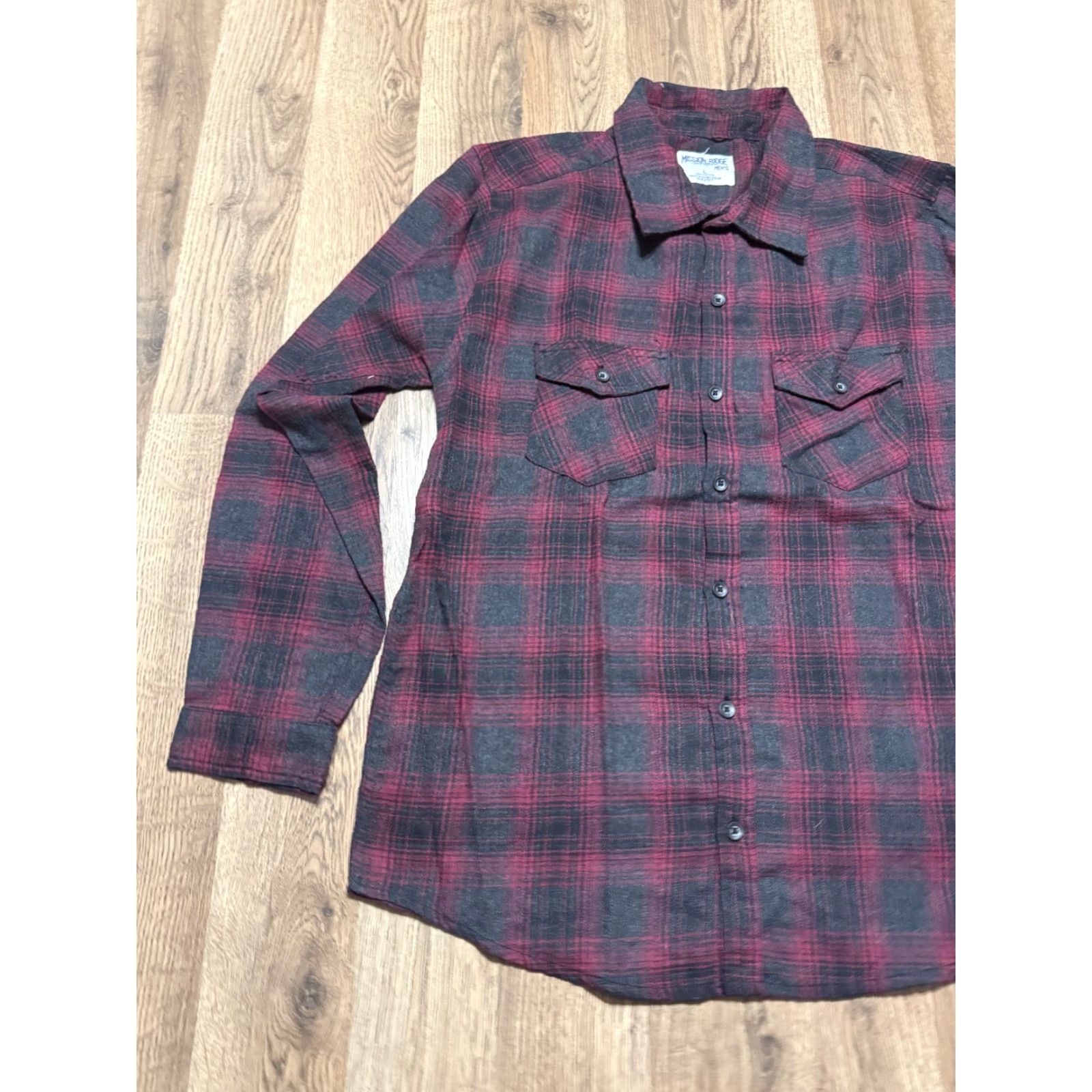 Commission Mission Ridge Shirt Mens Large Red Plaid Long Sleeve Button-Up Shirt Size US L / EU 52-54 / 3 - 3 Thumbnail