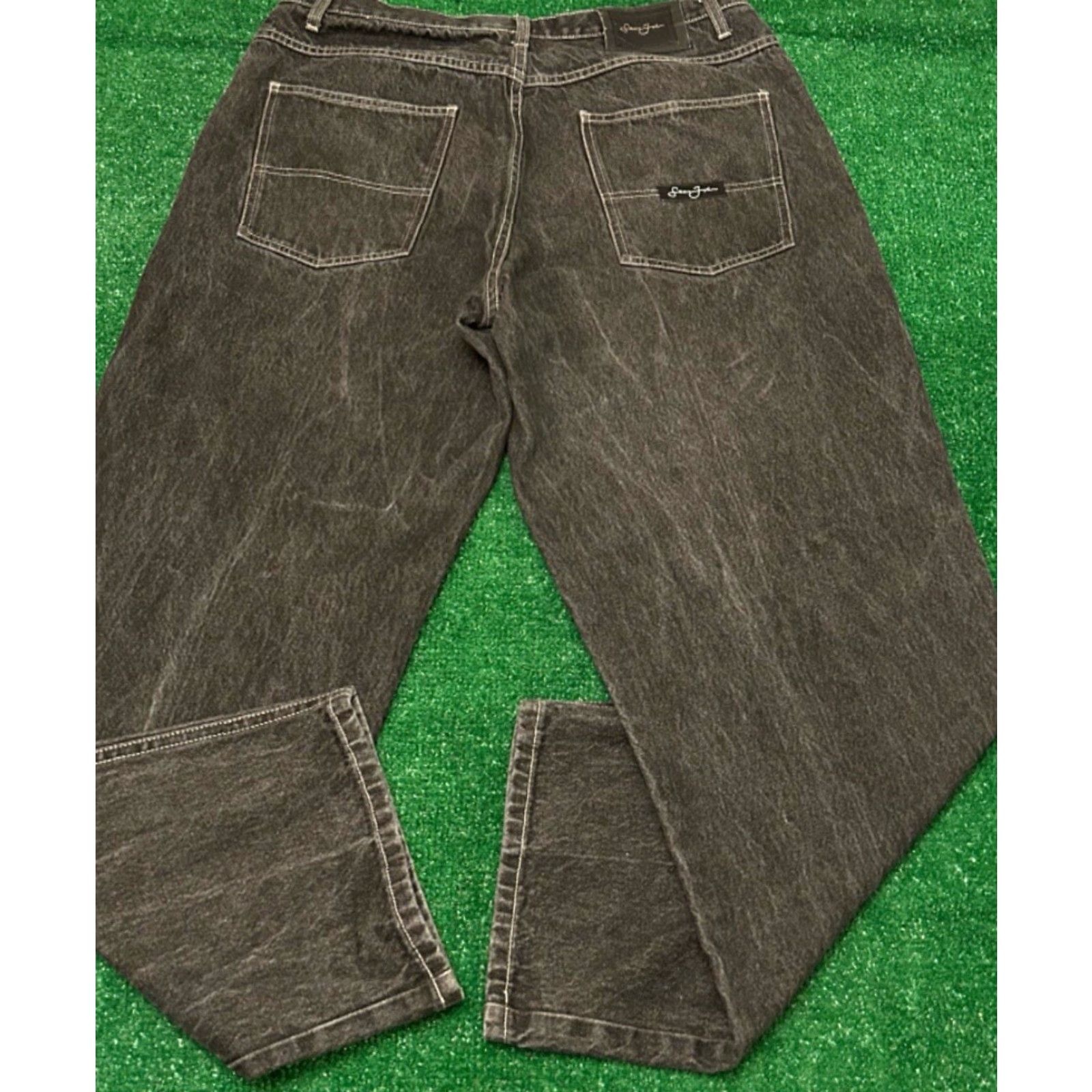 Sean John VINTAGE Sean John Baggy Jeans Dark Wash 36x32 Mens Grunge Skater Y2K Wide-Leg Jeans VTG Mens Size 36 Dark Wash Black Size US 36 / EU 52 - 2 Thumbnail