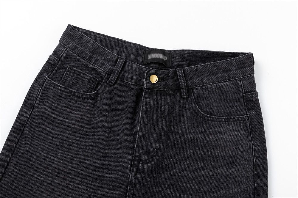 Japanese Brand × Jean Letter Embroidery Distressed Flare Faded Black Jeans Size US 35 - 7 Thumbnail