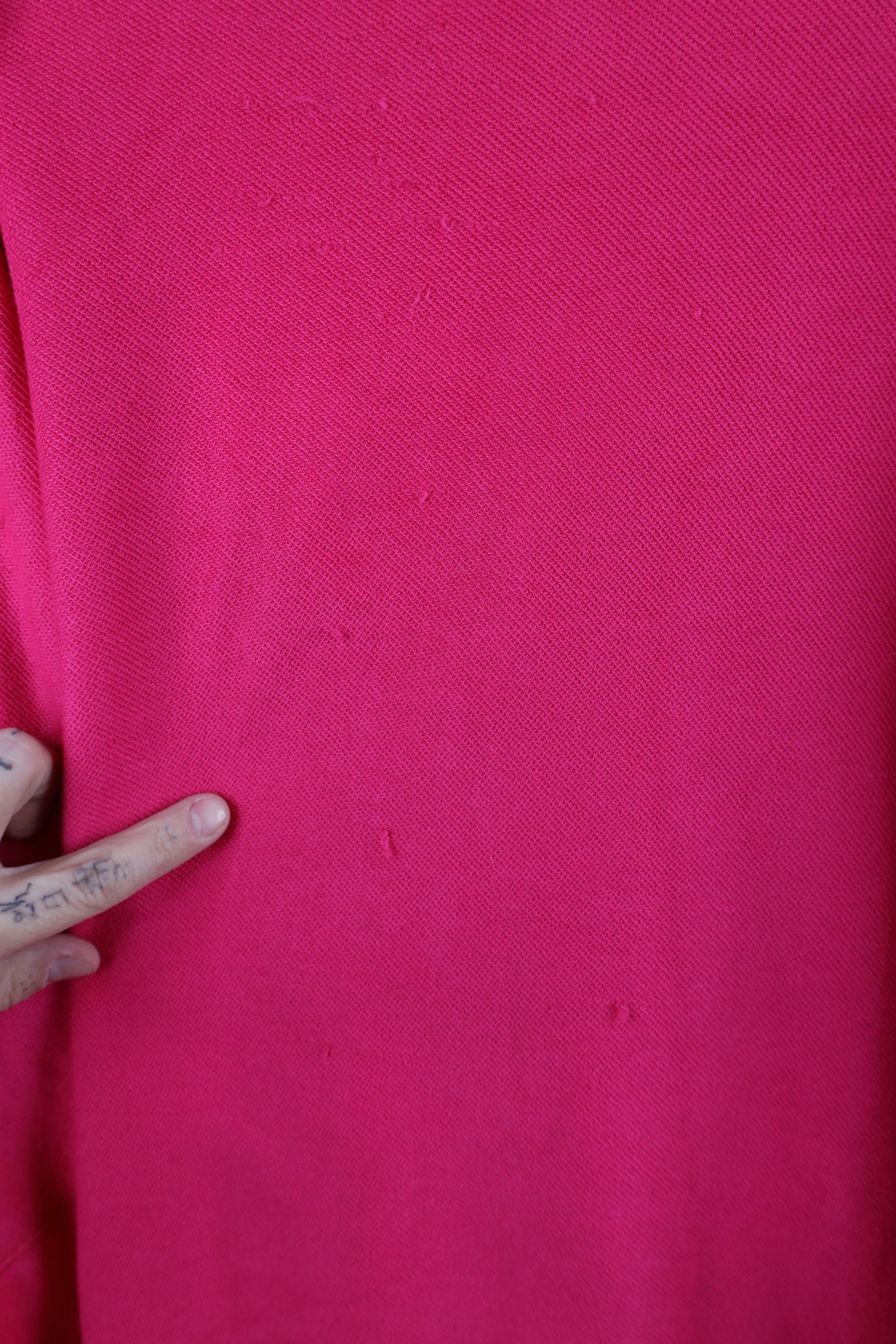 Tory Burch × Vintage Tory Burch Big Logo French Terry Full Zip Hoodie Pink Size M / US 6-8 / IT 42-44 - 13 Thumbnail