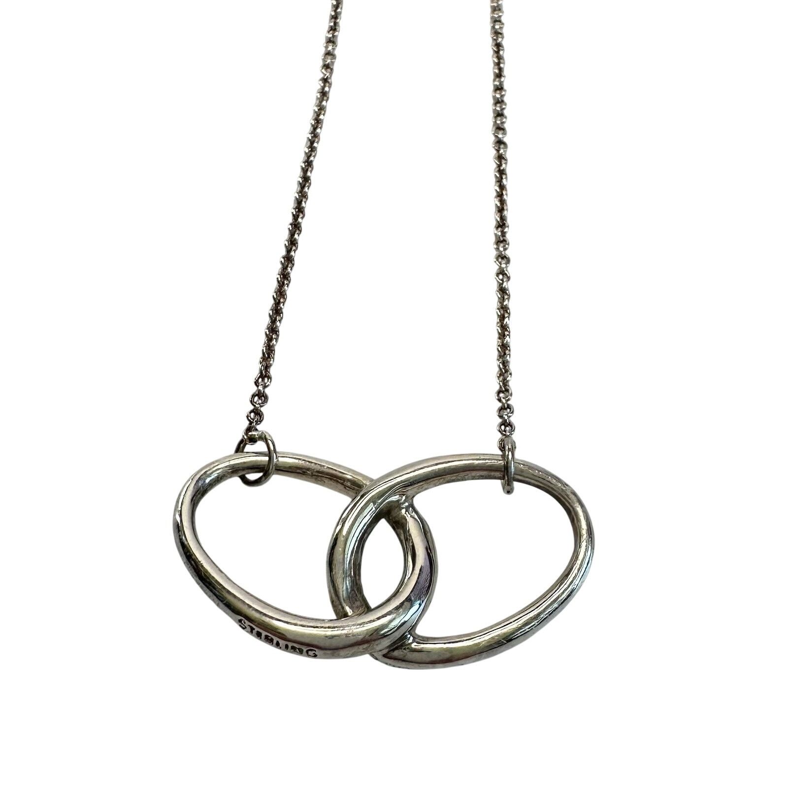 Tiffany & Co. Tiffany and Co Elsa Peretti Large Double Loop Necklace 15" Size ONE SIZE - 6 Thumbnail