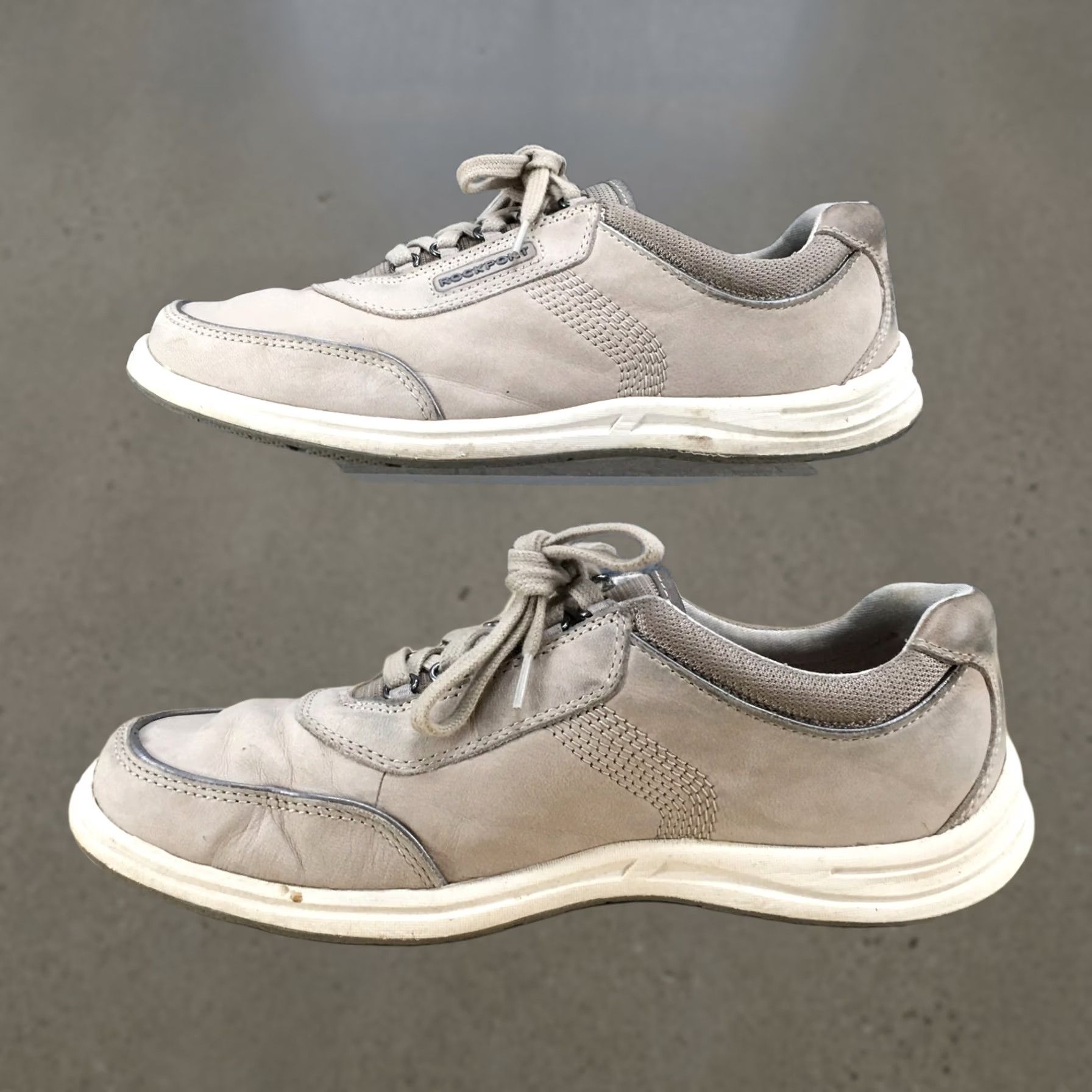 Rockport Rockport Shoes Womens 8 M Casual Sneakers Beige Leather Lace Up Low Top M76019 Size M / US 6-8 / IT 42-44 - 1 Thumbnail
