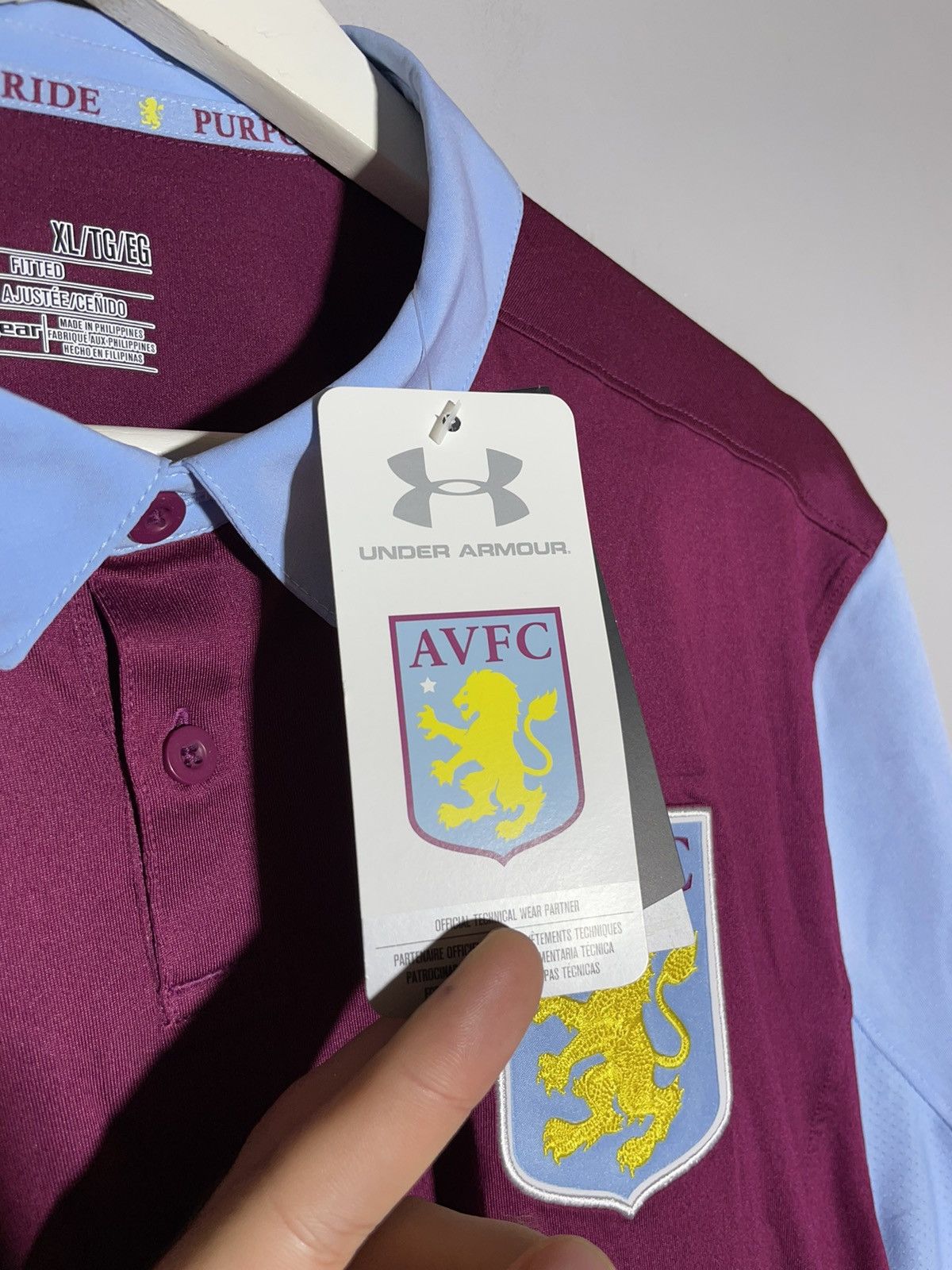 Under Armour NWT Aston Villa Under Armour 2016/17 Home Y2k Football Shirt Size US XL / EU 56 / 4 - 10 Thumbnail