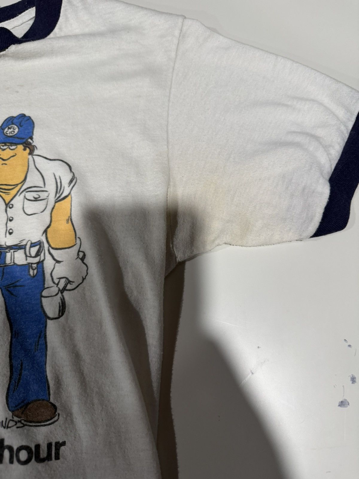 Vintage 1982 Vintage Humor Comedy Soft Thin Grunge Ringer Tee S Size US S / EU 44-46 / 1 - 13 Thumbnail