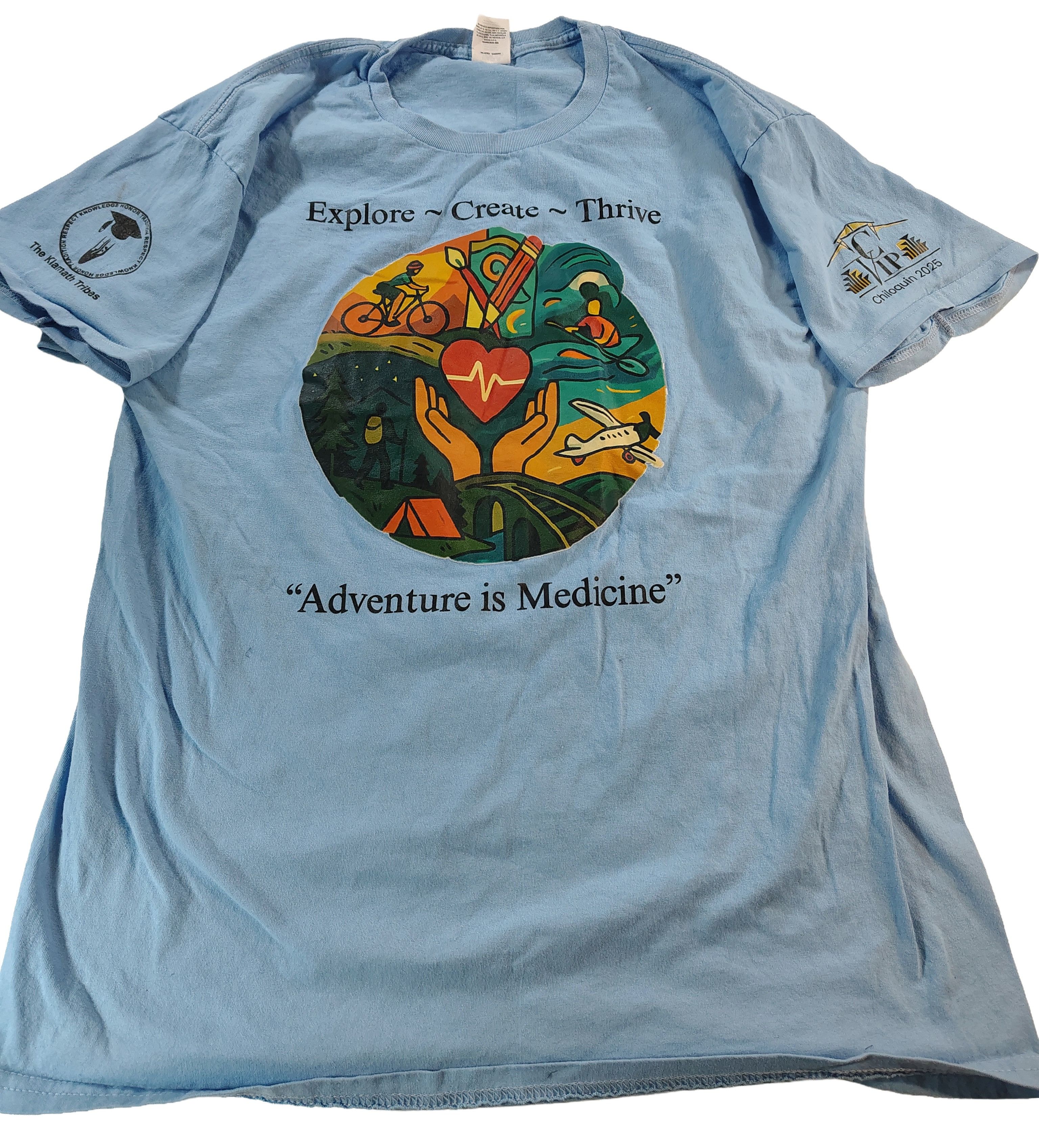 Gildan Men's Large "Adventure Is Medicine" Graphic T-Shirt Size US L / EU 52-54 / 3 - 1 Thumbnail