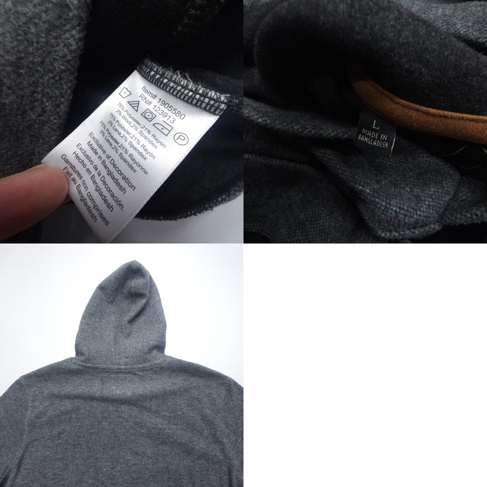 Vintage JACHS New York Wool Blend Sweater Hoodie Mens L Gray Knit Pullover with Pockets Logo Outdoor Knit Size US L / EU 52-54 / 3 - 8 Thumbnail
