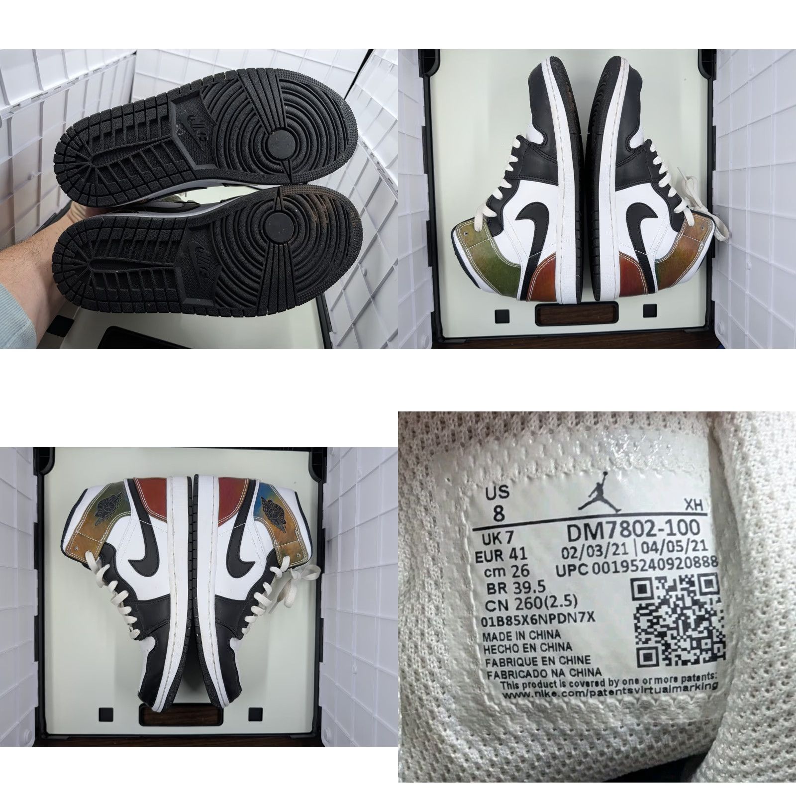 Jordan Brand Air Jordan 1 Mid Heat Reactive Color Change Men’s 8 US DM7802-100 EUC Size US 8 / EU 41 - 8 Thumbnail