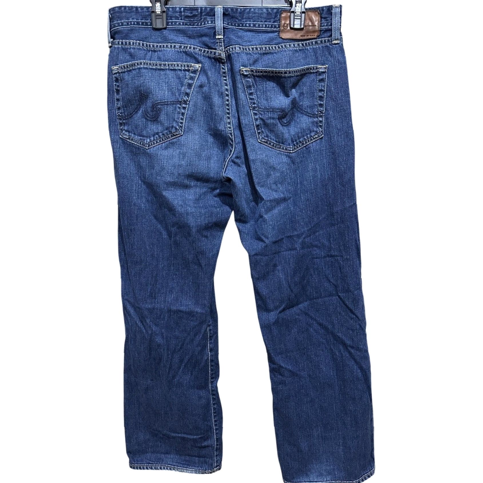 Vintage VINTAGE AG Adriano Goldschmied Jeans 36 Waist 35 Inseam 30 Blue Hero Relaxed Straight Denim Men MENS Jeans Distressed Pockets Made USA Size US 36 / EU 52 - 2 Thumbnail