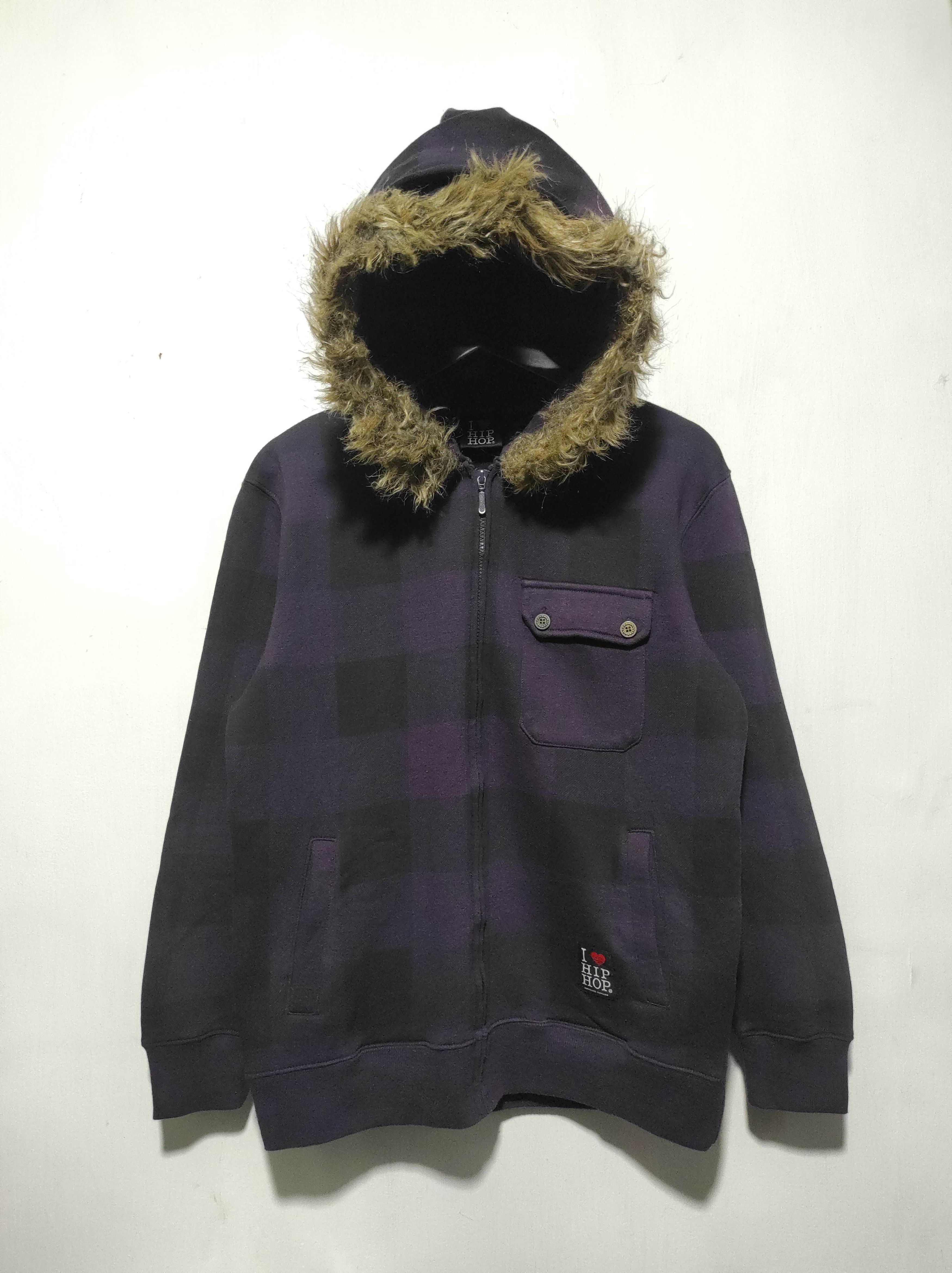 Hysteric Glamour I love Hip Hop Plaid Zip Fur Hoodie i6w9 LBG style Size US M / EU 48-50 / 2 - 2 Thumbnail