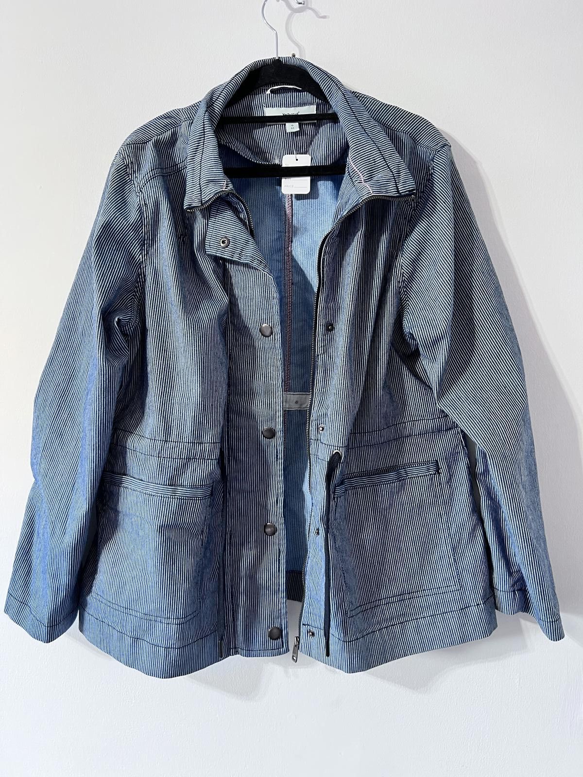 Other White Stuff Blue Pinstripe Denim Jacket UK 14 / EU 42 Size L / US 10 / IT 46 - 1 Thumbnail