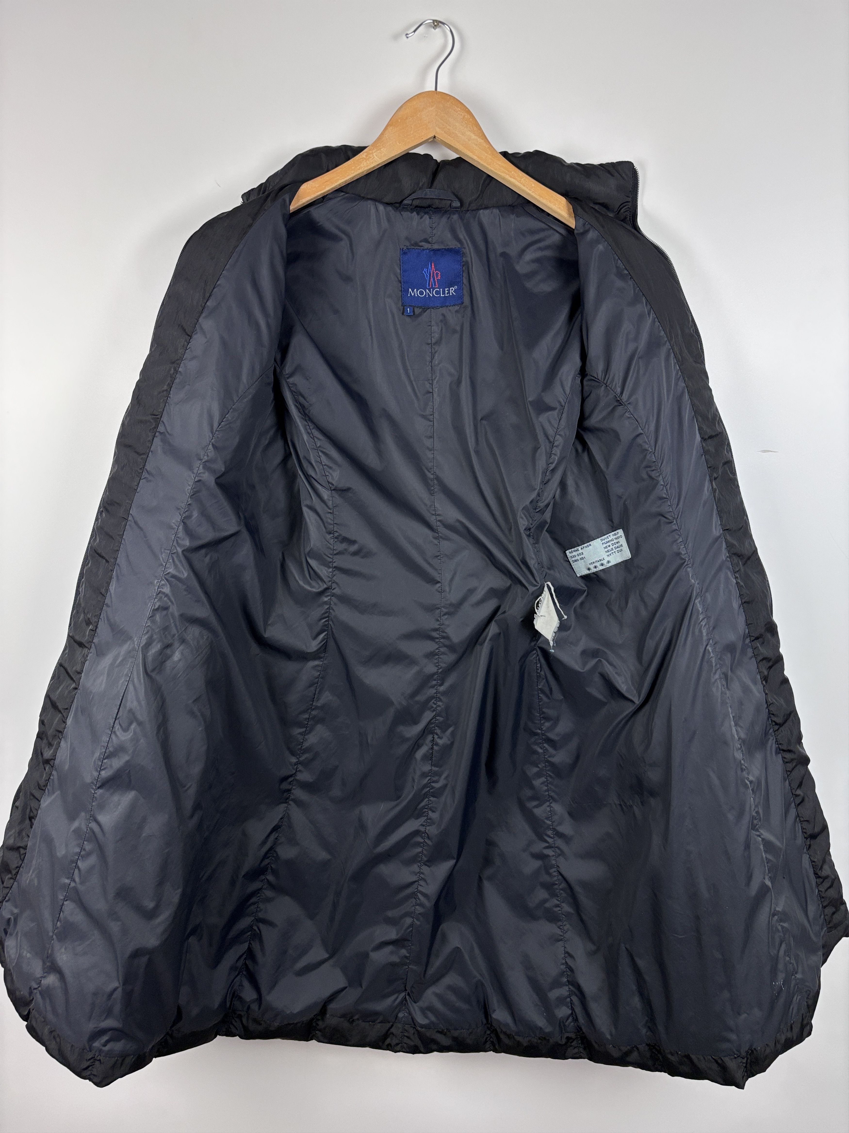 Moncler × Vintage 90s Moncler Goose Down Long Jacket Coat Womens Black Size 1 Size S / US 4 / IT 40 - 9 Thumbnail