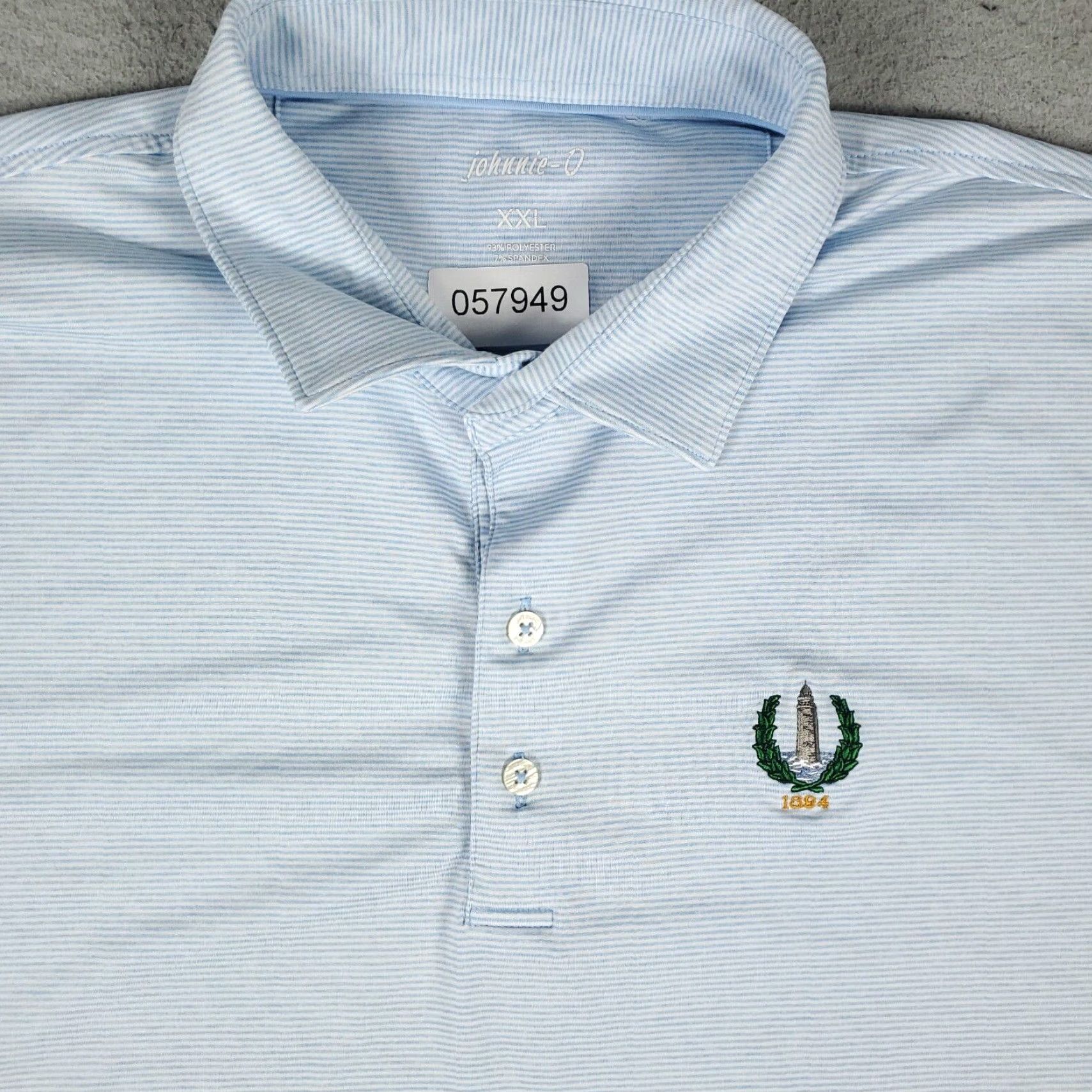 johnnie-O johnnie-O Polo Shirt Mens XL Blue Striped Polyester Golf Short Sleeve Shirt Size US XL / EU 56 / 4 - 2 Thumbnail