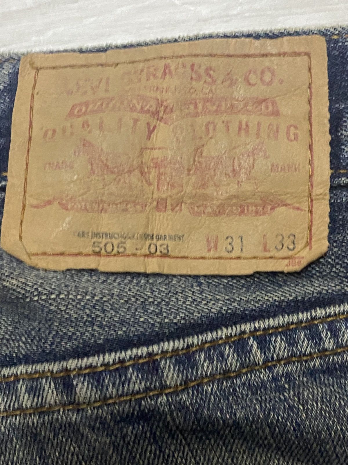 Levi's Vintage Levis 505 Mud Wash Distressed Skinny Jeans Size US 30 / EU 46 - 11 Thumbnail