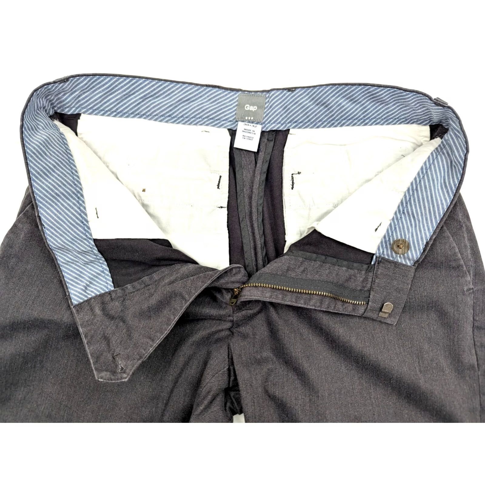 Gap GAP Soft Twill Cotton Blend Straight Leg Pants Men 30x32 Solid Gray Shirt Size 30 Regular Casual Chino Mens Size US 30 / EU 46 - 6 Thumbnail