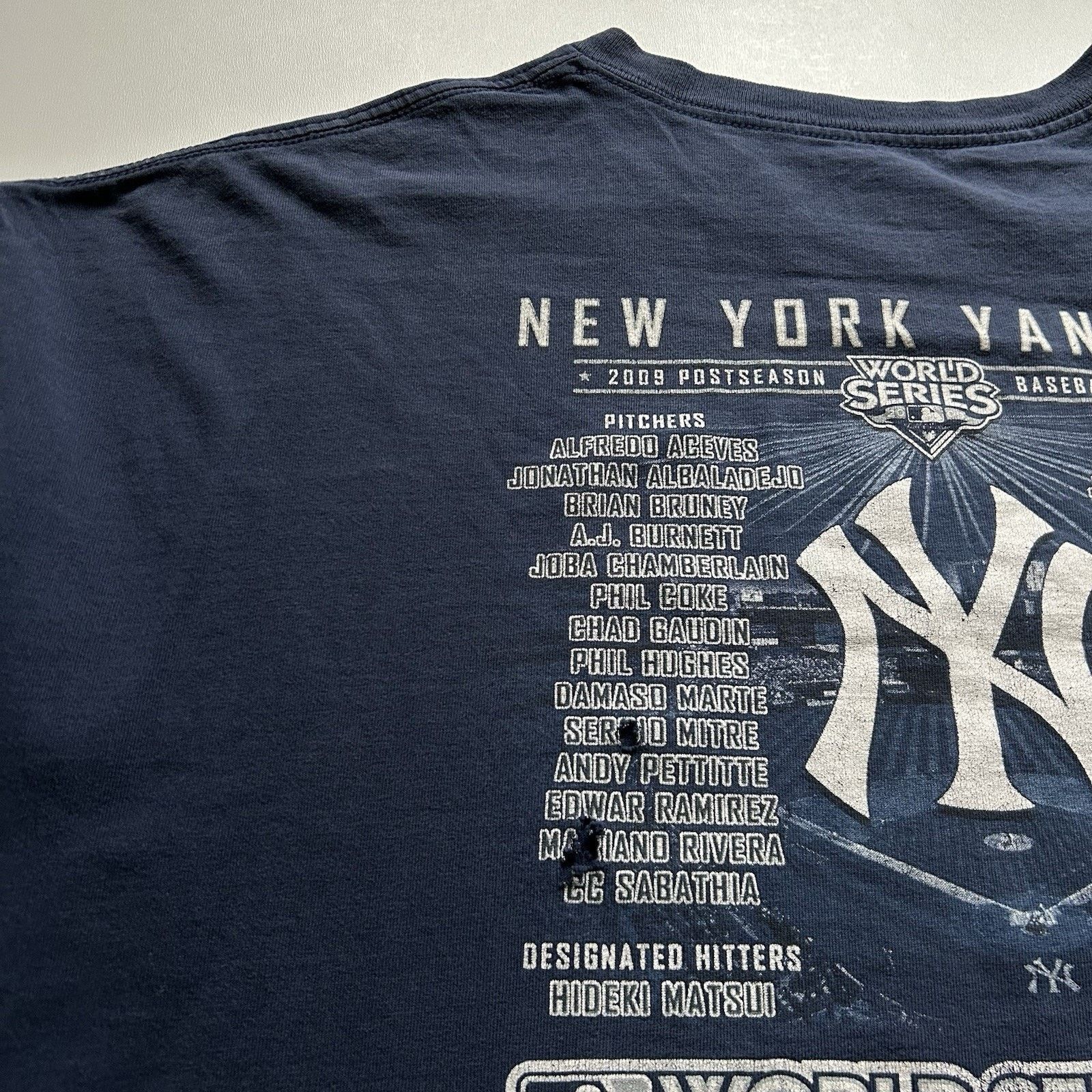 MLB × Majestic × Vintage Vintage 2009 New York Yankees World Series Champs Shirt 2XL Size US XXL / EU 58 / 5 - 5 Thumbnail
