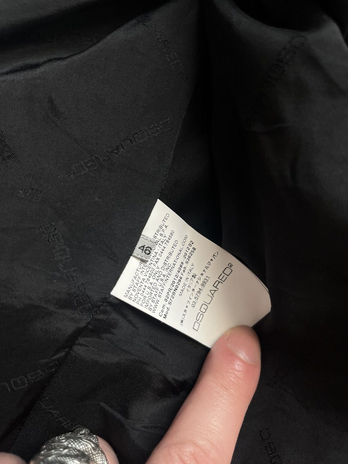 Dsquared2 Dsquared 2 Nightlife Wool Blazer Leather Black One Button Size L / US 10 / IT 46 - 9 Thumbnail