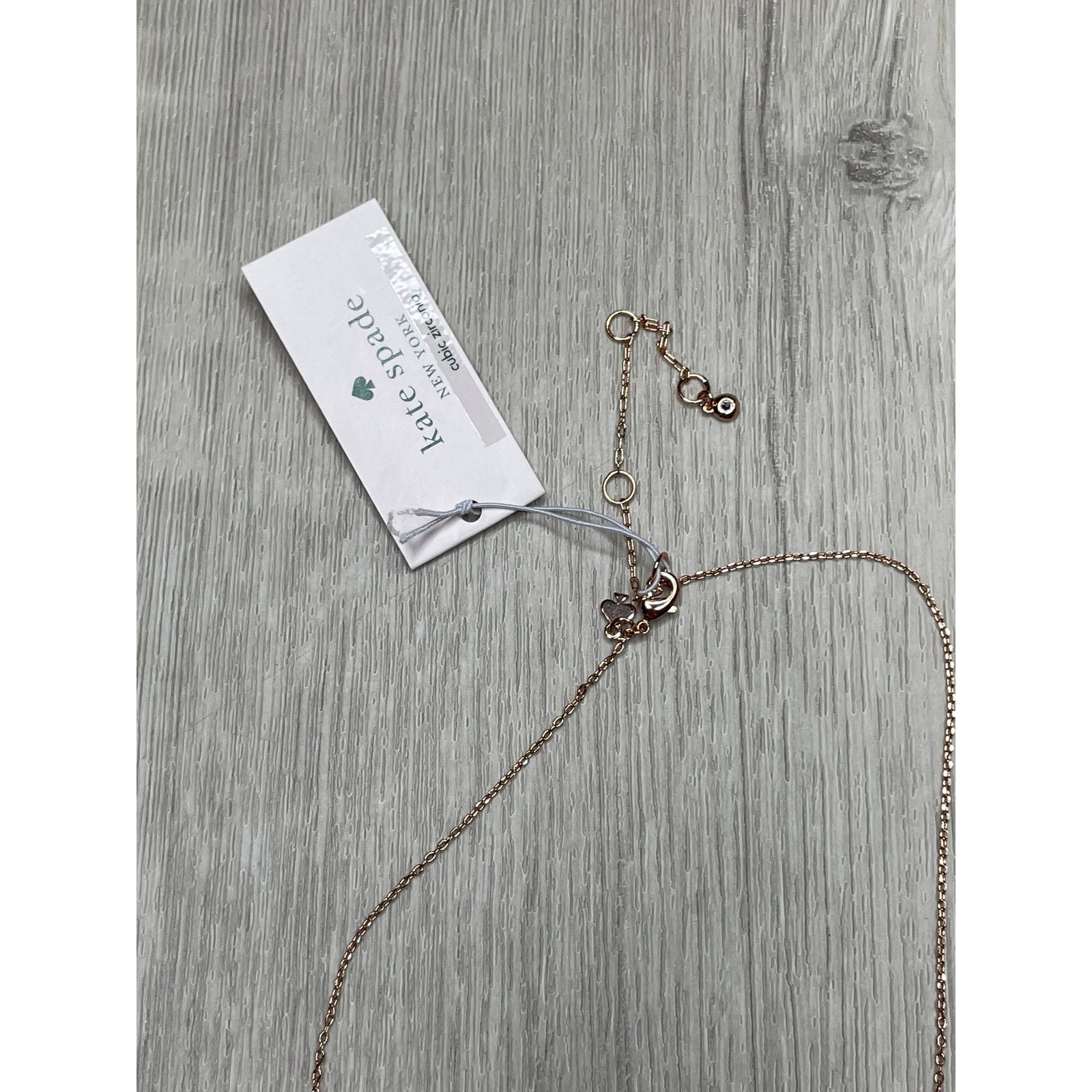 Kate Spade Kate Spade Rose Gold Everyday Spade Pave Mini Necklace Size ONE SIZE - 4 Thumbnail
