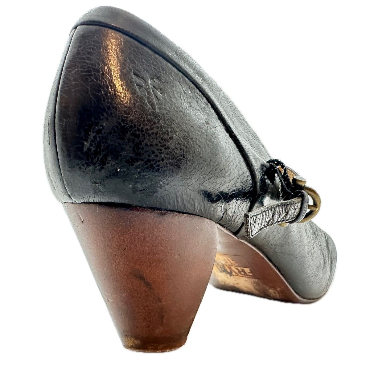 Frye Frye Lisa T-Strap Black Leather Mary Jane 8M Chunky Block Size US 8 / IT 38 - 13 Thumbnail