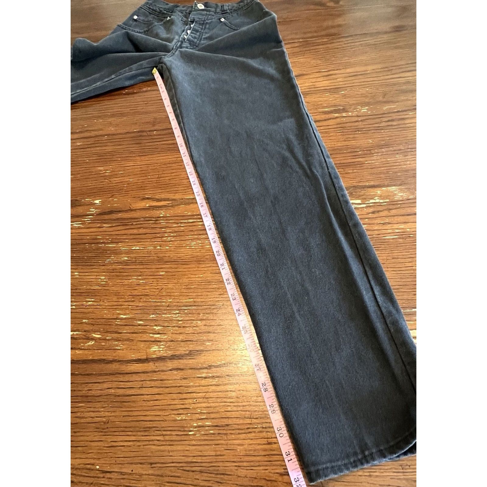 Vintage VINTAGE Lawman Jeans Women Size 5 Black High Rise Straight Leg Denim Western 90s Womens Regular Jeans Size 27" / US 4 / IT 40 - 5 Thumbnail