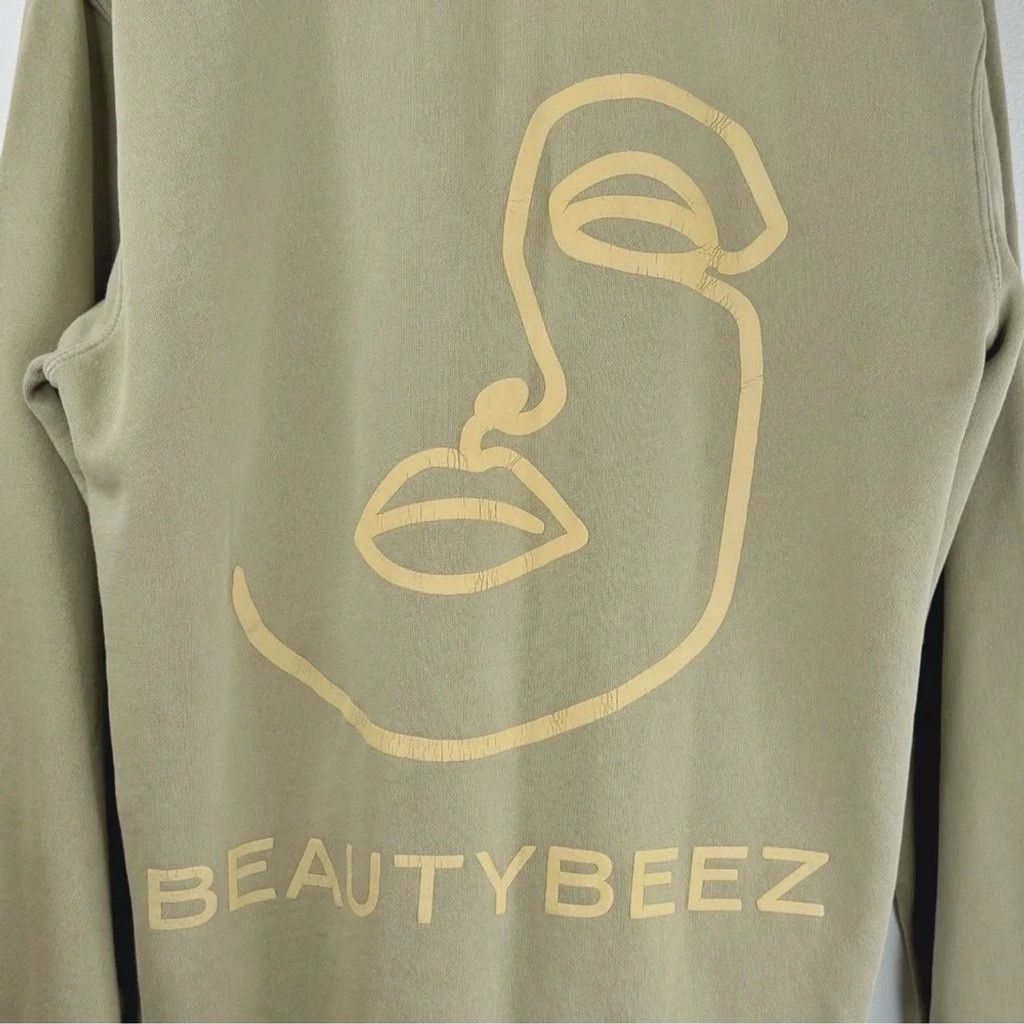Independent Trading Co. BEAUTYBEEZ Women's Olive Green Sweatshirt Rose Gold Logos M Size M / US 6-8 / IT 42-44 - 2 Thumbnail