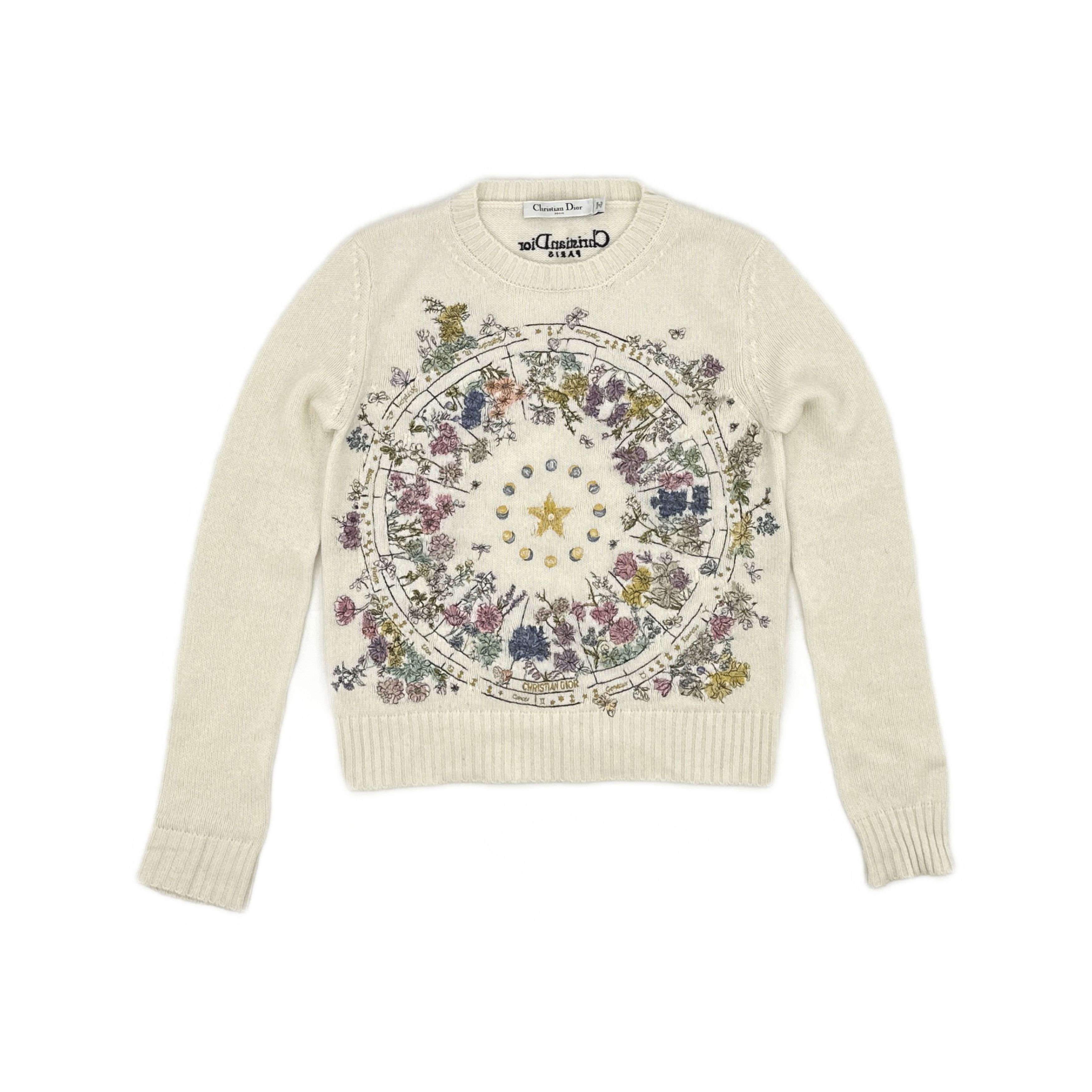 Dior Dior Embroidered Cashmere Sweater Size 34 Size XS / US 0-2 / IT 36-38 - 1 Thumbnail