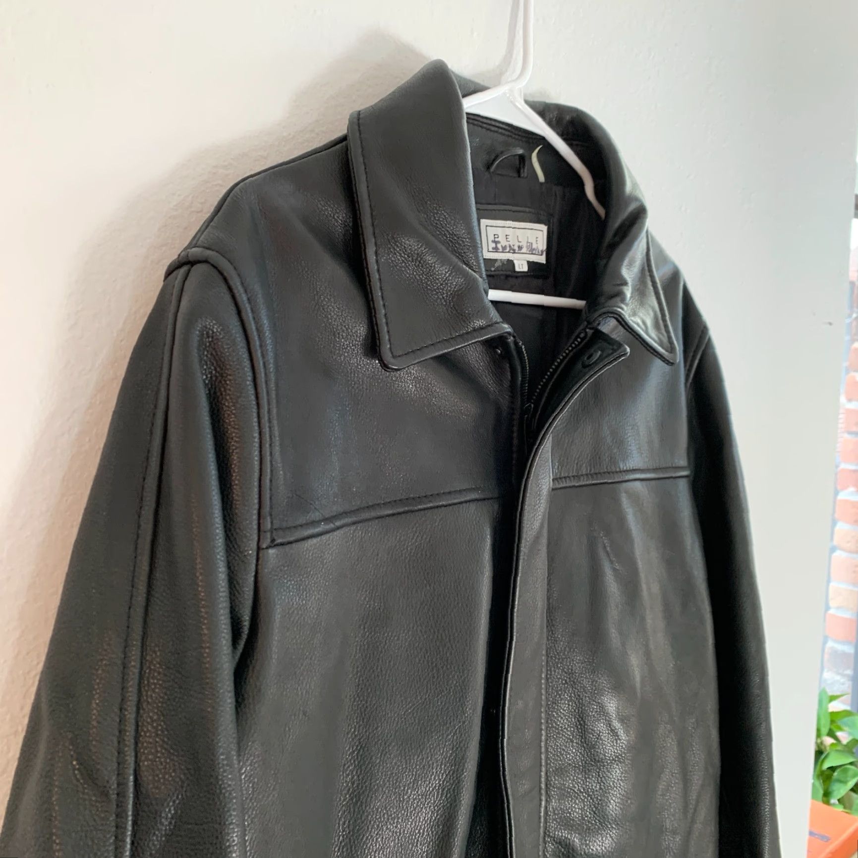 Vintage VINTAGE Pelle Leather Jacket Mens LT Black 1990s Large Tall Leather Jacket Mens LT Black 1990s Size US L / EU 52-54 / 3 - 2 Thumbnail