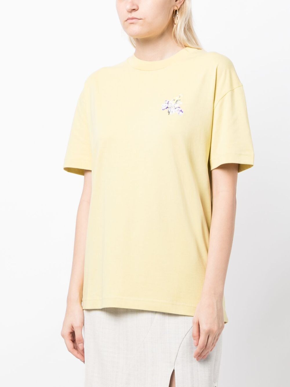 Off-White o1gr1nt1124 Embroidered Flower Arrow Casual T-Shirt Size XS / US 0-2 / IT 36-38 - 3 Thumbnail