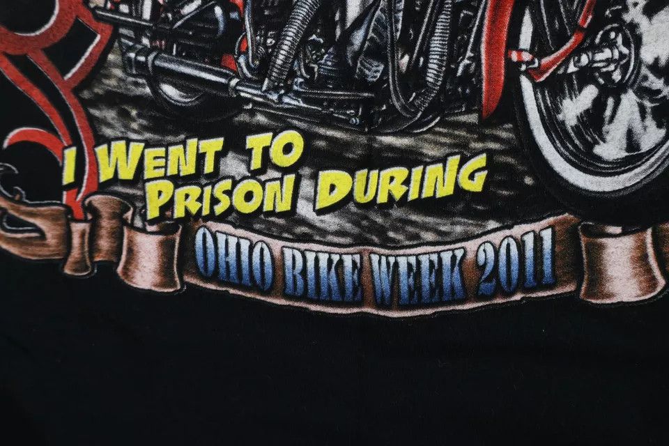 Vintage Vintage Y2K Mansfield Bike Week Skeleton Motorcycle T-Shirt Size US XL / EU 56 / 4 - 9 Thumbnail
