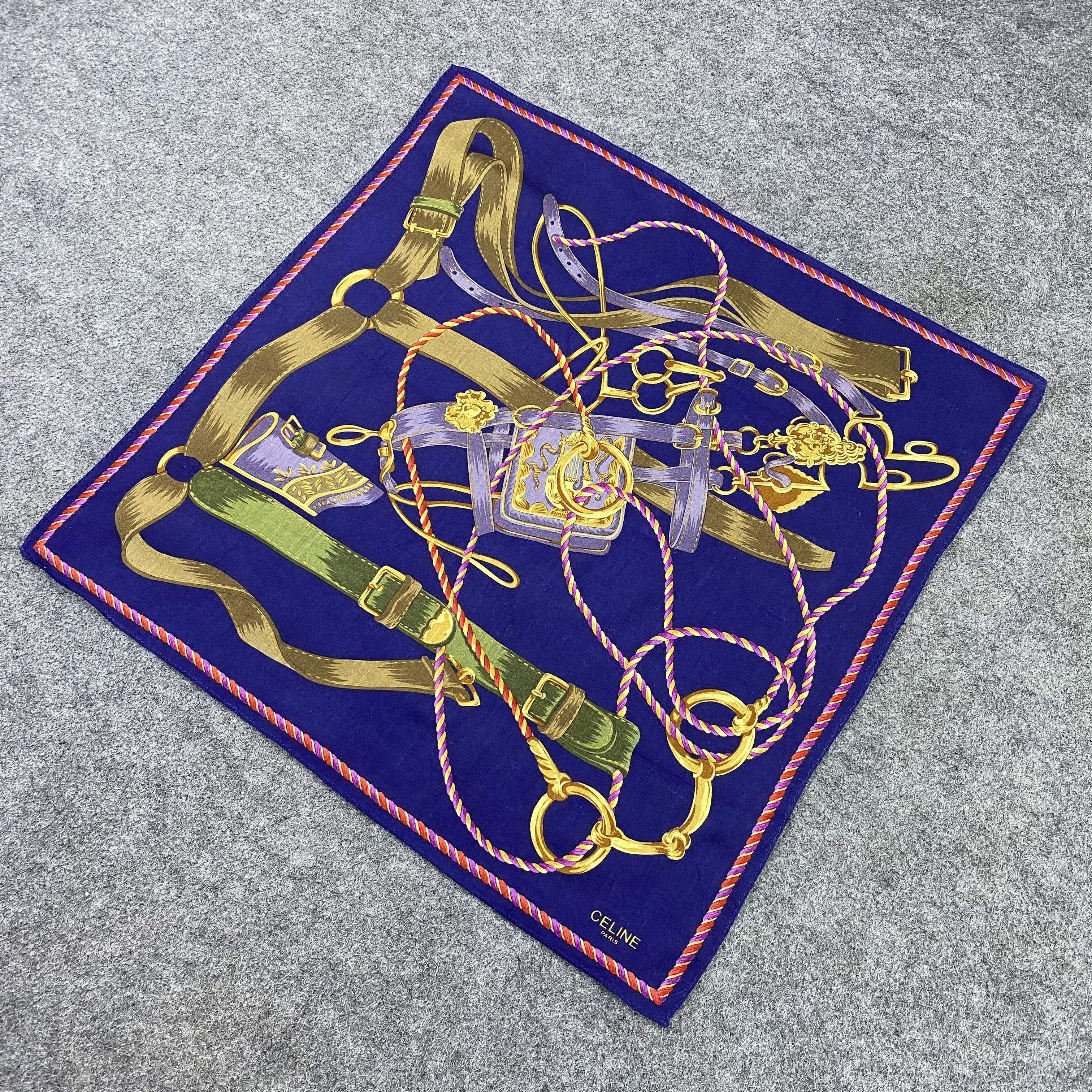Celine × Vintage Celine Hanadkerchief / Bandana / Neckerchief-B1208 Size ONE SIZE - 4 Thumbnail