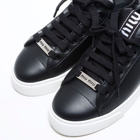 Miu Miu o1B3y1r0526 Low-Top Sneakers in Black Size US 8.5 / IT 38.5 - 6 Thumbnail