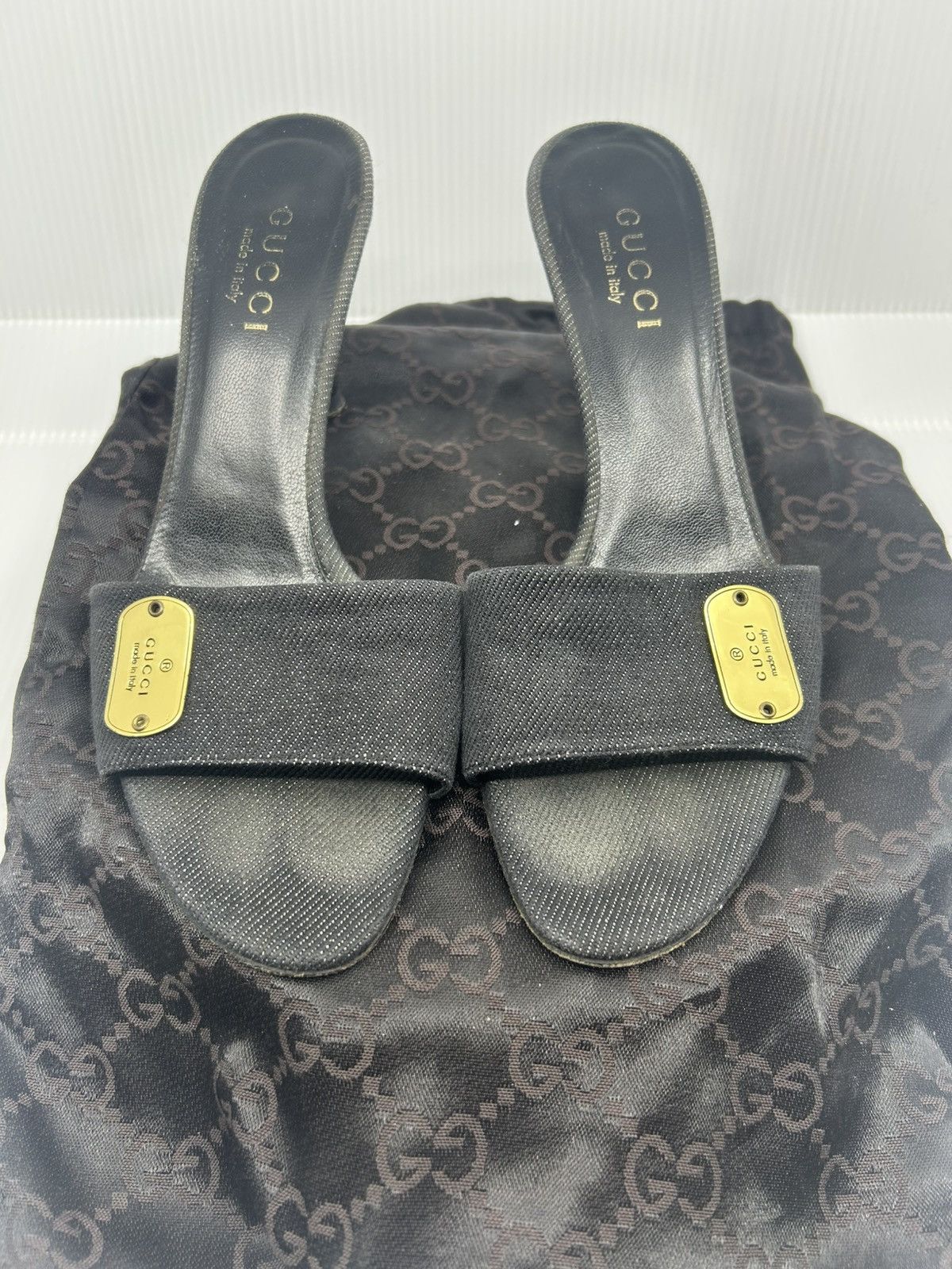 Gucci Gucci Black denim sandals Size US 7 / IT 37 - 4 Thumbnail