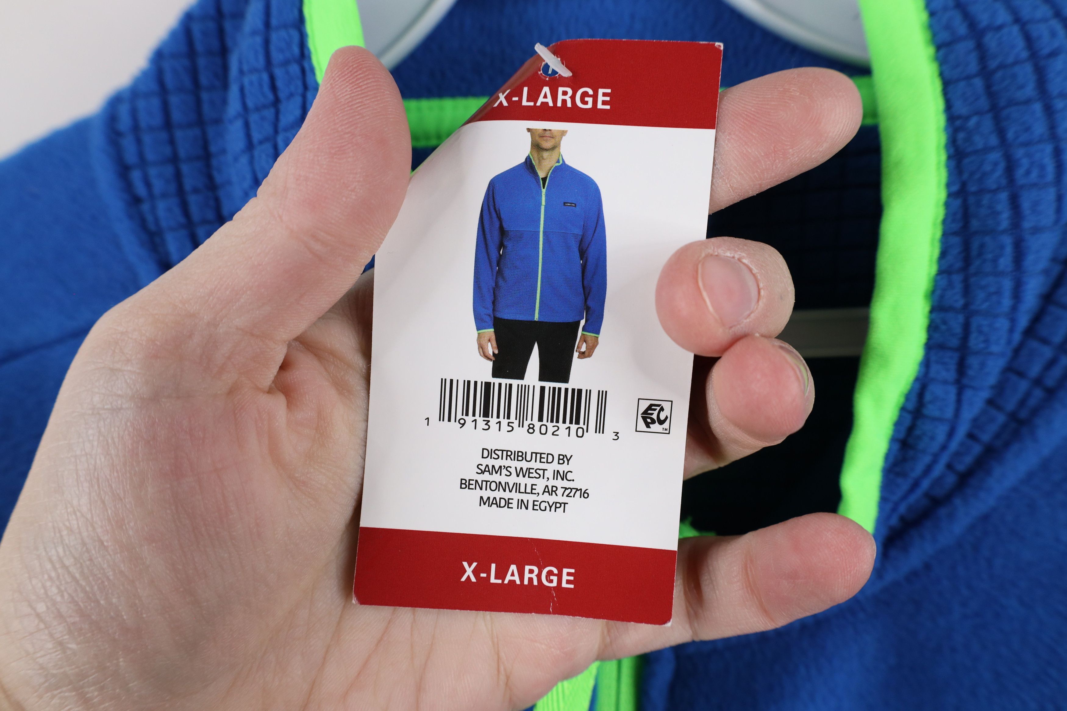 Lands' End × Vintage New Lands End Grid Fleece Full Zip Jacket Blue Polyester Size US XL / EU 56 / 4 - 9 Thumbnail