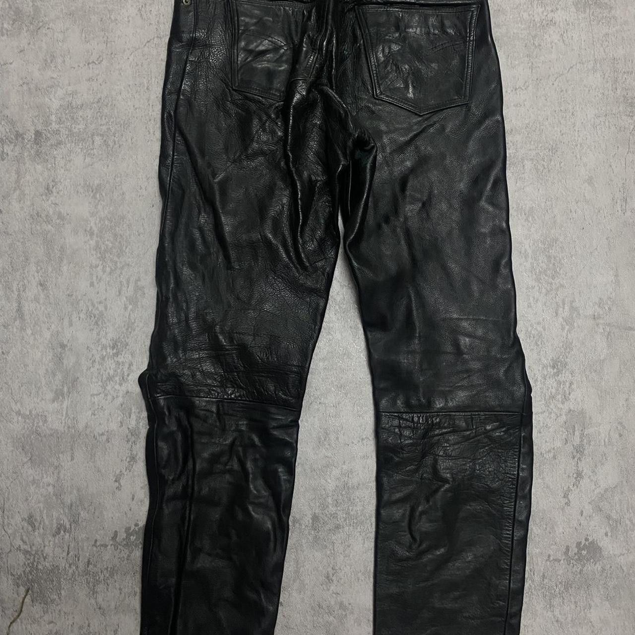 Other Black leather Motorcycle Metal Rock 2000s 90s Size US 33 - 2 Thumbnail