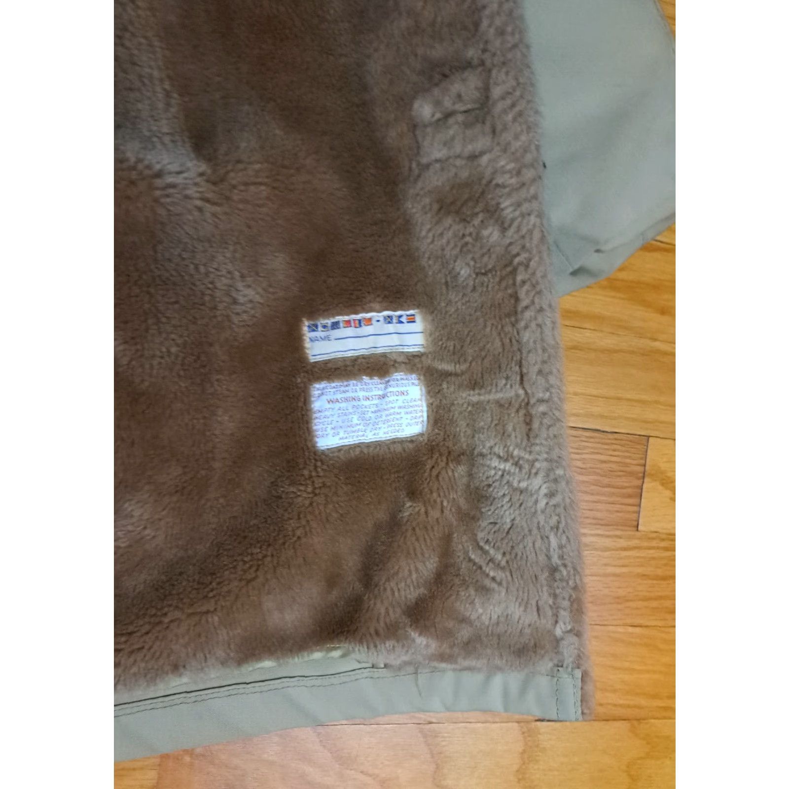 Vintage Mighty Mac Coat Long Men 38 Beige Canvas Fur Lined Winter USA Trench Coat Regular Chest Pocket Earthen Marks N/A Size US XXS / EU 40 - 3 Thumbnail