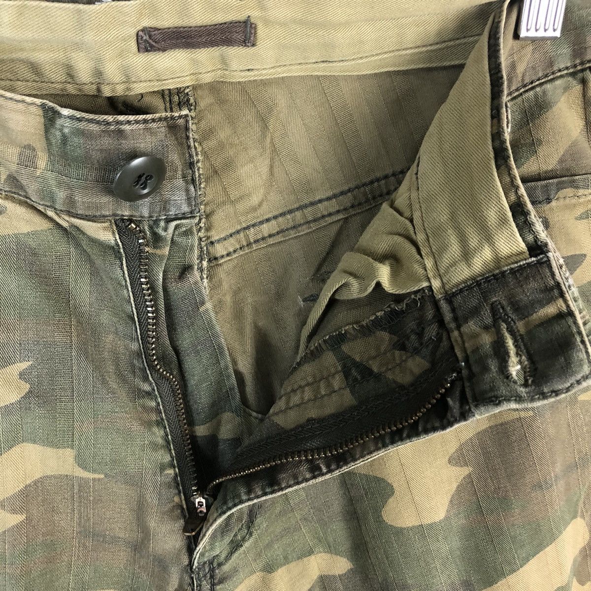 Japanese Brand DLL Ships Green Camo Cargo Multipocket Pants #C760 Size US 28 / EU 44 - 12 Thumbnail