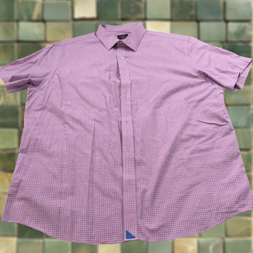 UNTUCKit UNTUCKit Slim Fit XXL 100% Cotton Button Collared Shirt Pink Blue, Long Sleeve, Plaid, Button-Up, Casual, Men, 2XL Size US XXL / EU 58 / 5 - 1 Thumbnail