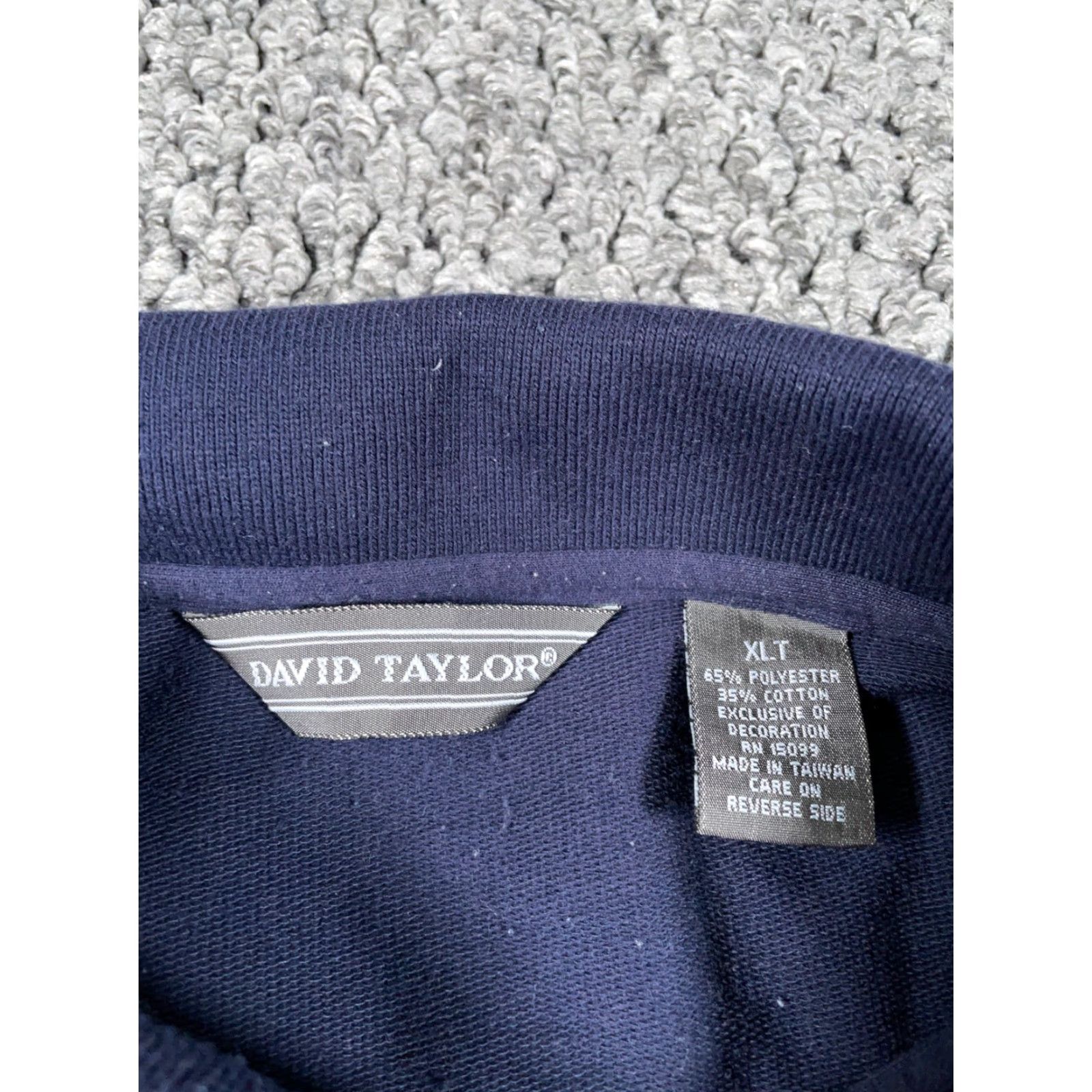 Vintage VINTAGE 90s Dad Style Long Sleeve Polo Shirt David Taylor XL Tall Dark Blue Green Striped Polo Mens Size US XL / EU 56 / 4 - 3 Thumbnail