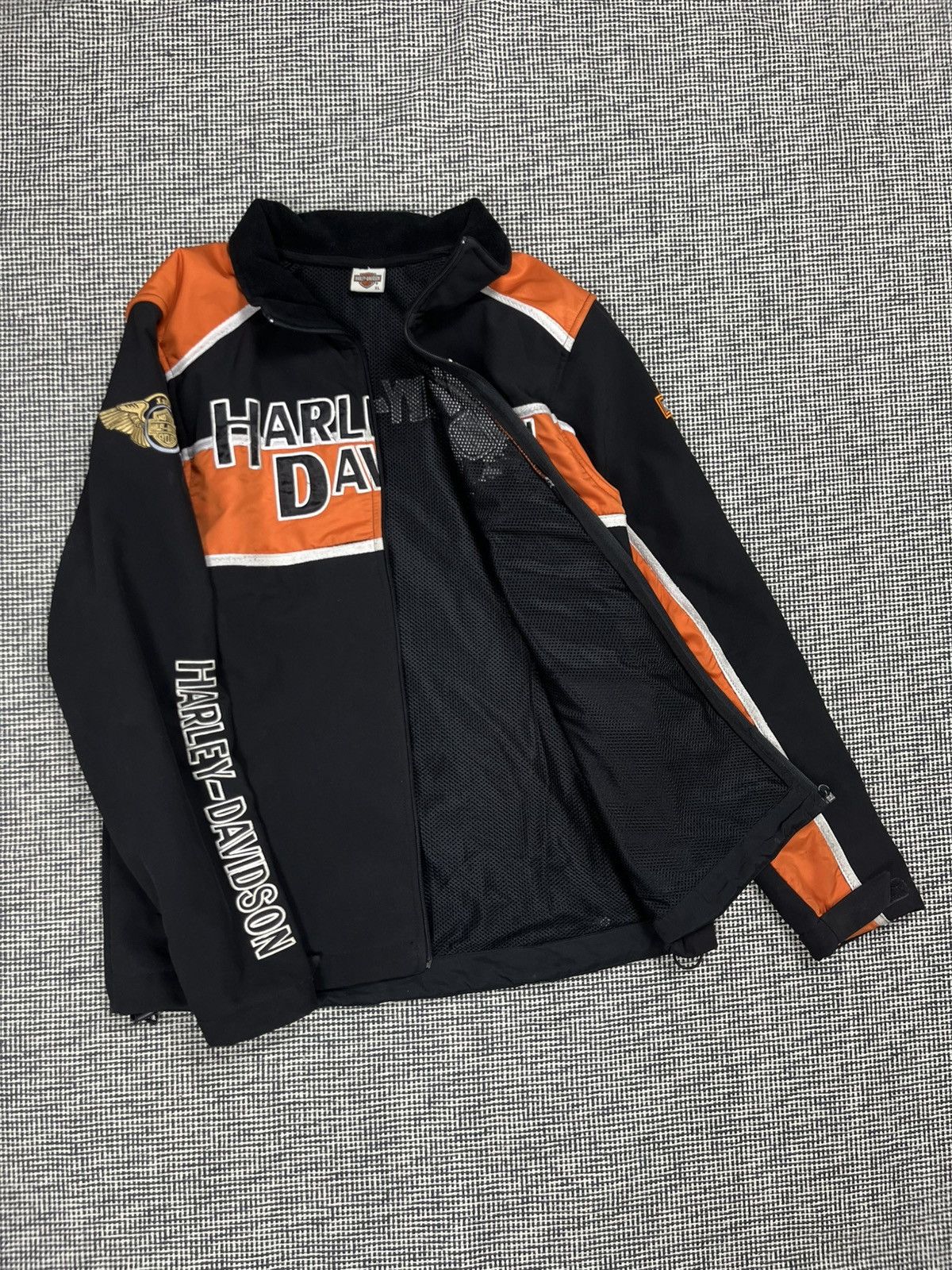 Vintage Harley Davidson vintage soft shell jacket multi logo Size US XL / EU 56 / 4 - 2 Thumbnail