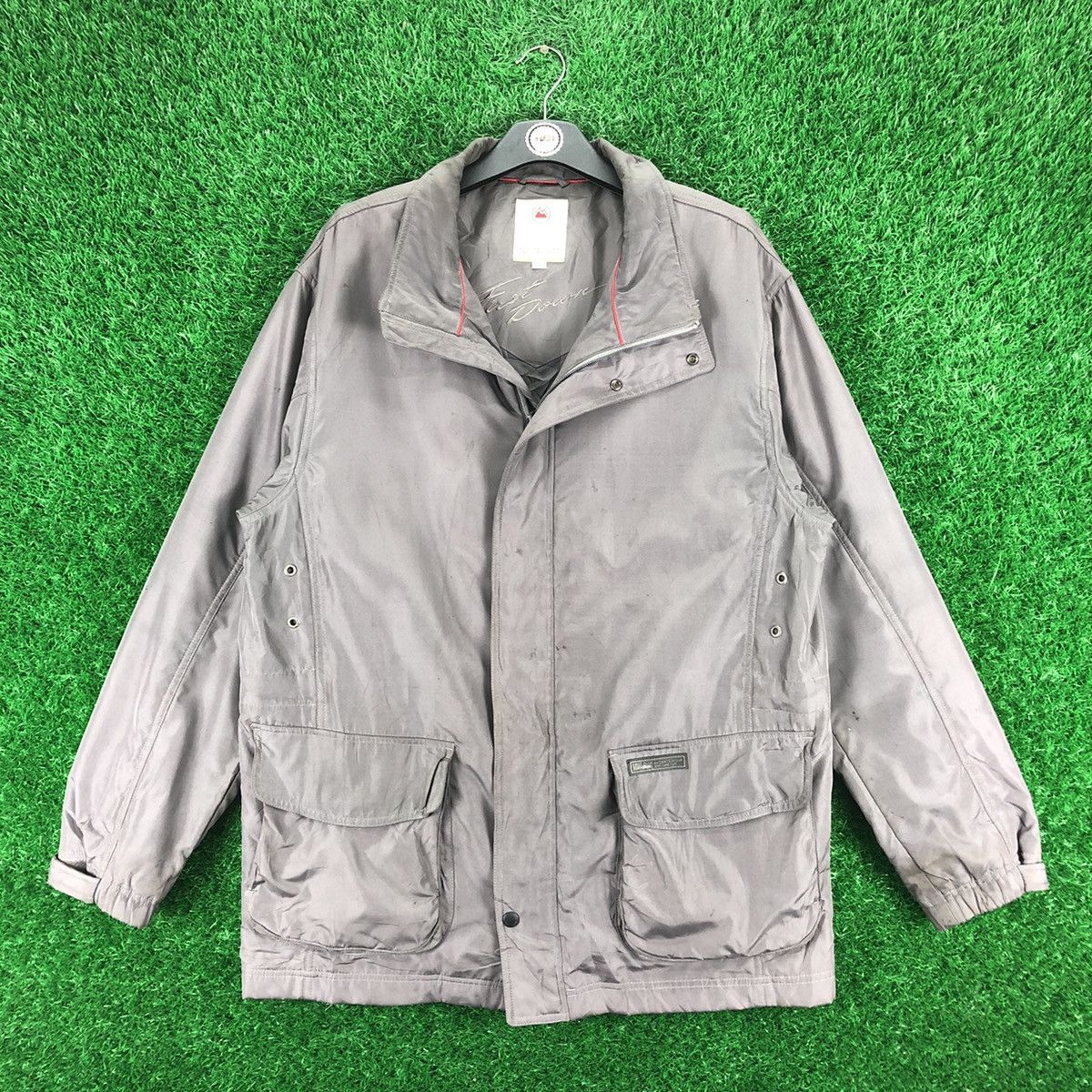 image of Outdoor Life x Vintage 90's First Down Zipper Jacket Outdoor in Grey, Men's (Size XL)