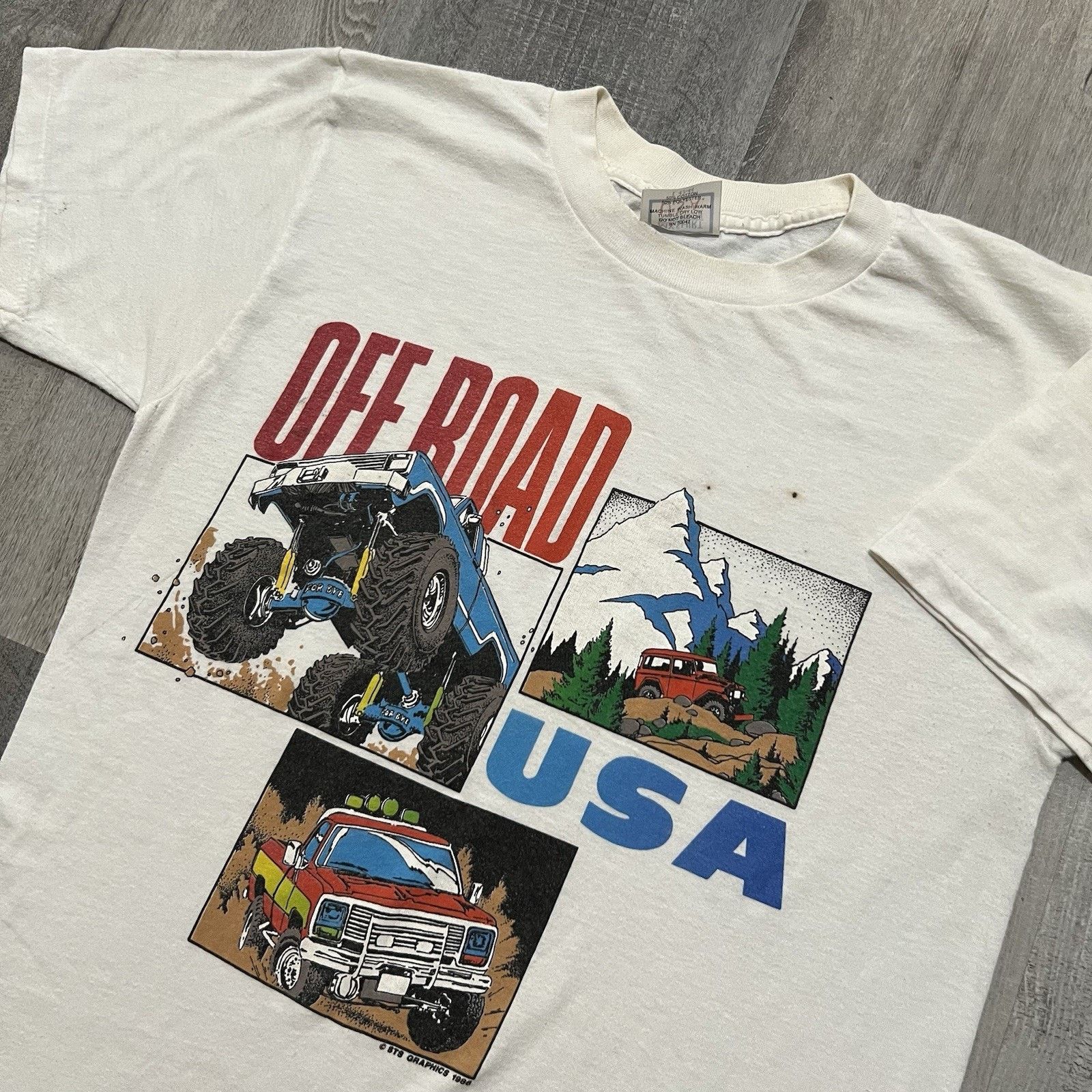 Vintage VTG Off Road USA 1986 White Jeep Wrangler T Shirt Fits M Size US M / EU 48-50 / 2 - 3 Thumbnail