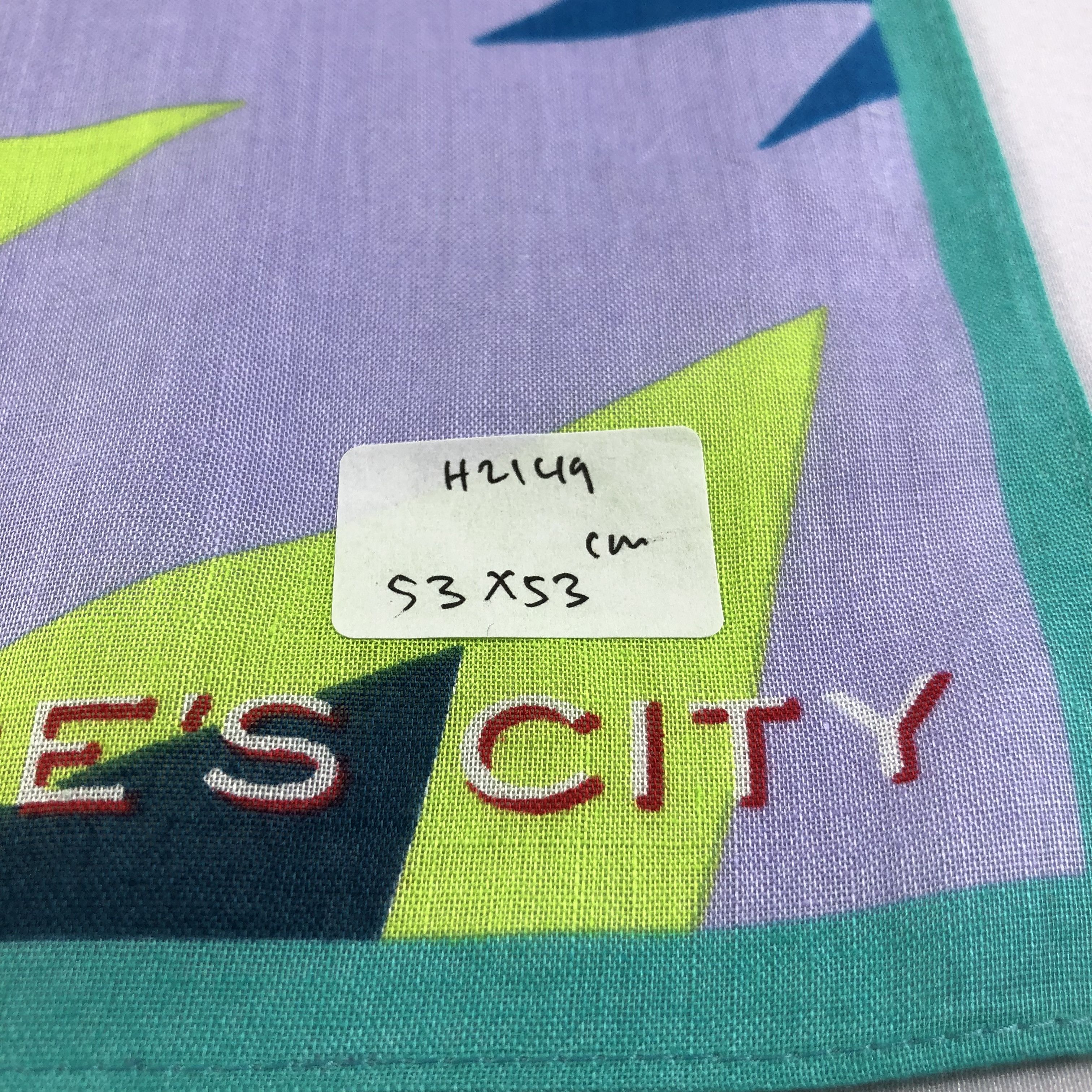Vintage More's City Abstract Handkerchief Neckerchief Bandana H2149 Size ONE SIZE - 5 Thumbnail
