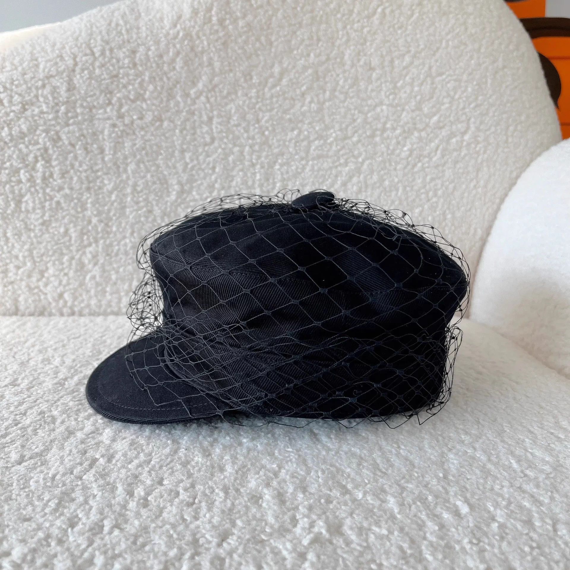 Dior Dior Black Tulle Beret 58cm Size ONE SIZE - 2 Thumbnail