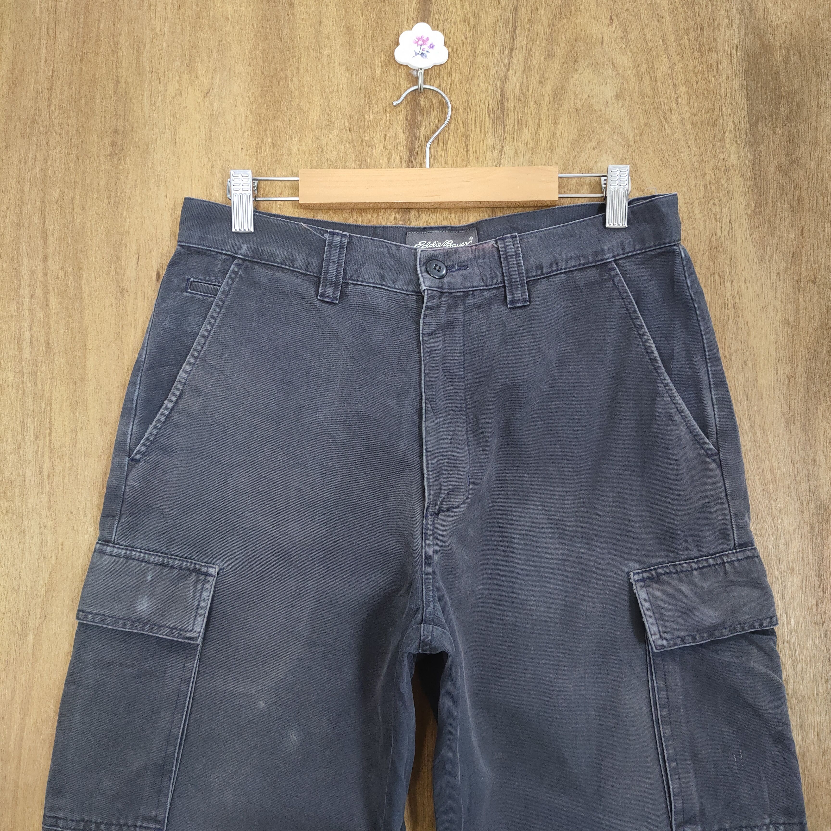 Eddie Bauer × Japanese Brand W30x30 VINTAGE EDDIE BAUER FADED BLUE CARGO PANTS Size US 30 / EU 46 - 3 Thumbnail