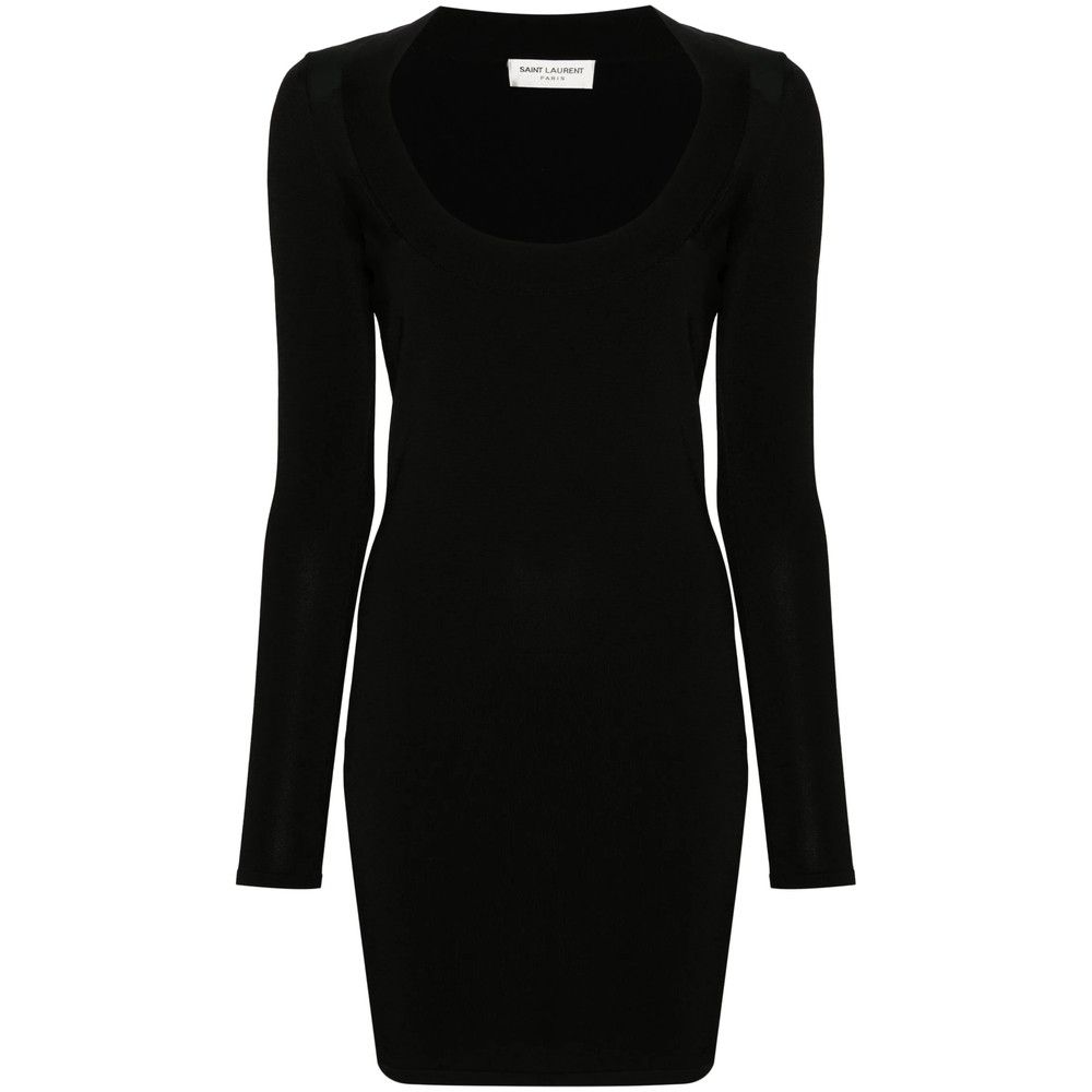 Saint Laurent Paris Saint Laurent BLACK Dresses - Evening Dresses Size M / US 6-8 / IT 42-44 - 1 Thumbnail
