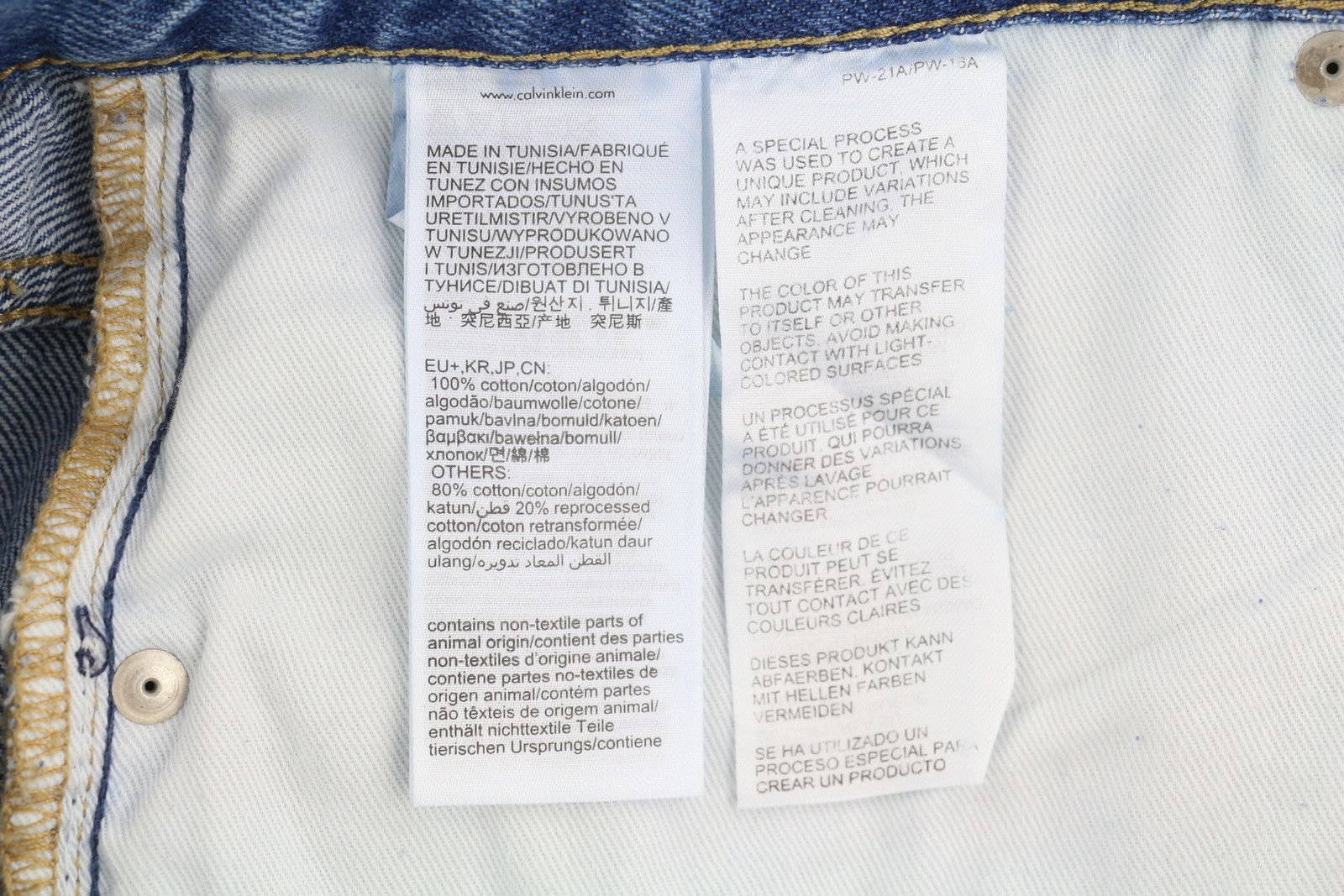 Calvin Klein 90'S LOOSE CARGO W32 Blue Regular Fit Logo Jeans 84964 Size US 32 / EU 48 - 6 Thumbnail