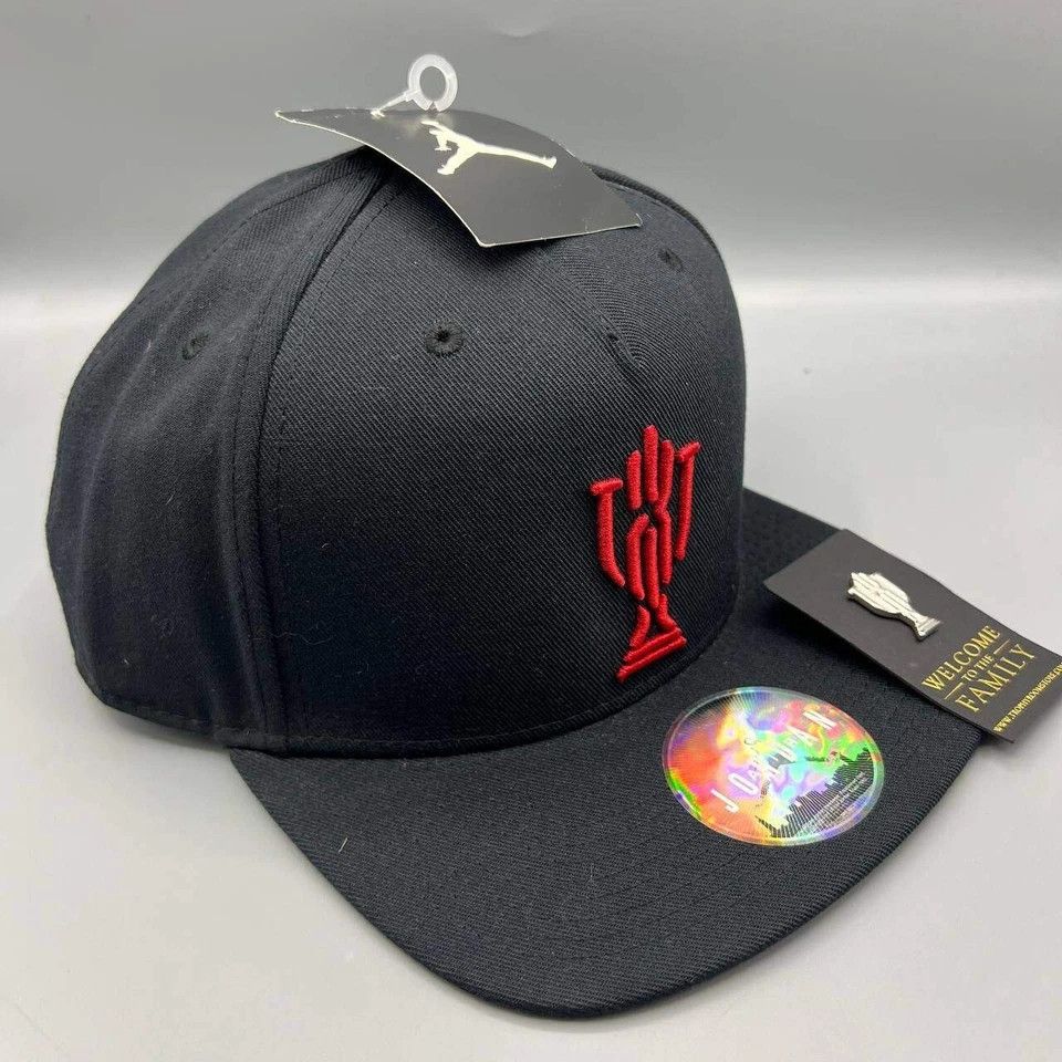 Jordan Brand Air Jordan Hat Men Trophy Room Red Logo Snap Back with Pin Size ONE SIZE - 4 Thumbnail